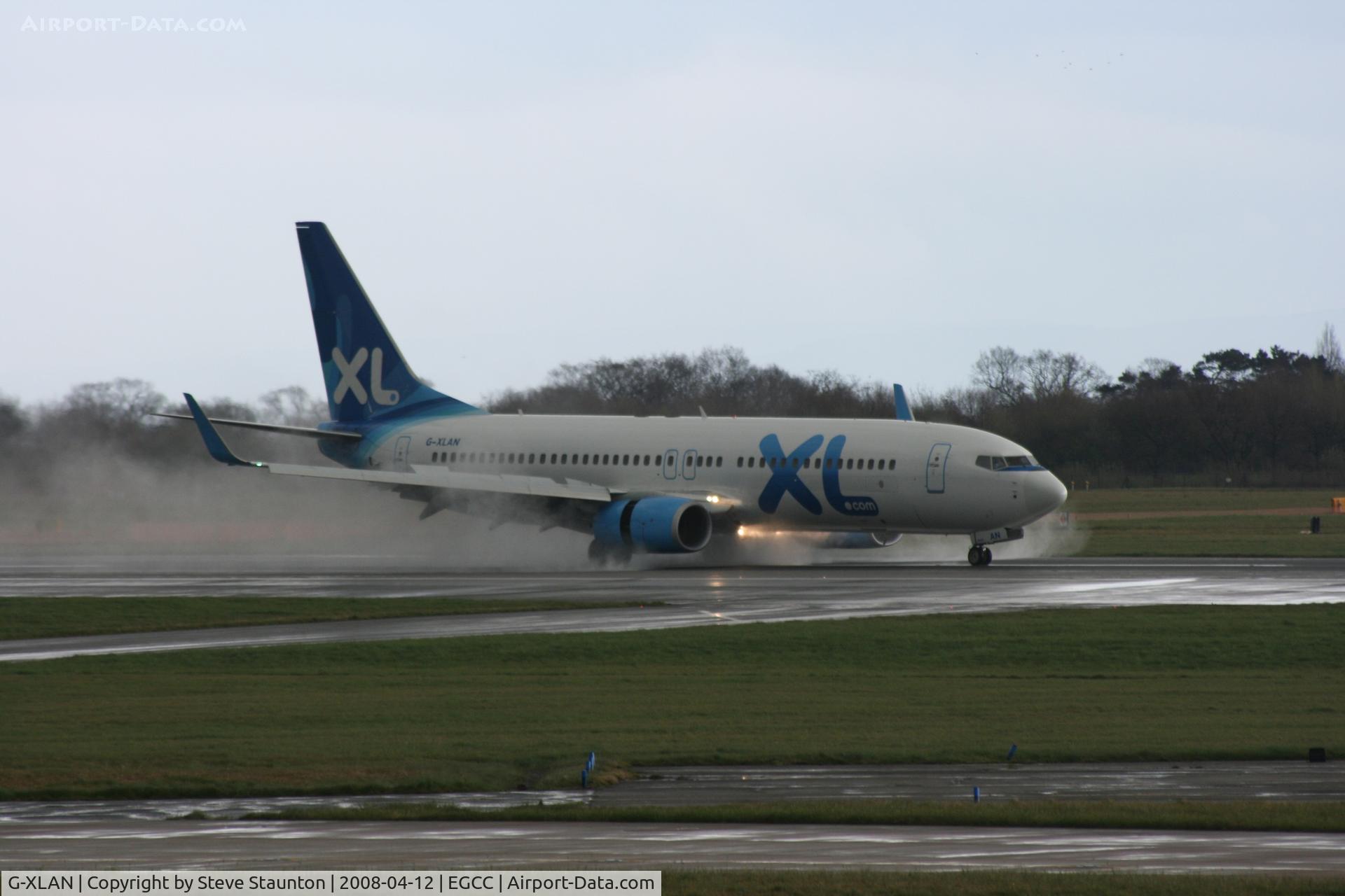 G-XLAN, 2007 Boeing 737-86N C/N 32685, Taken at Manchester Airport on a typical showery April day