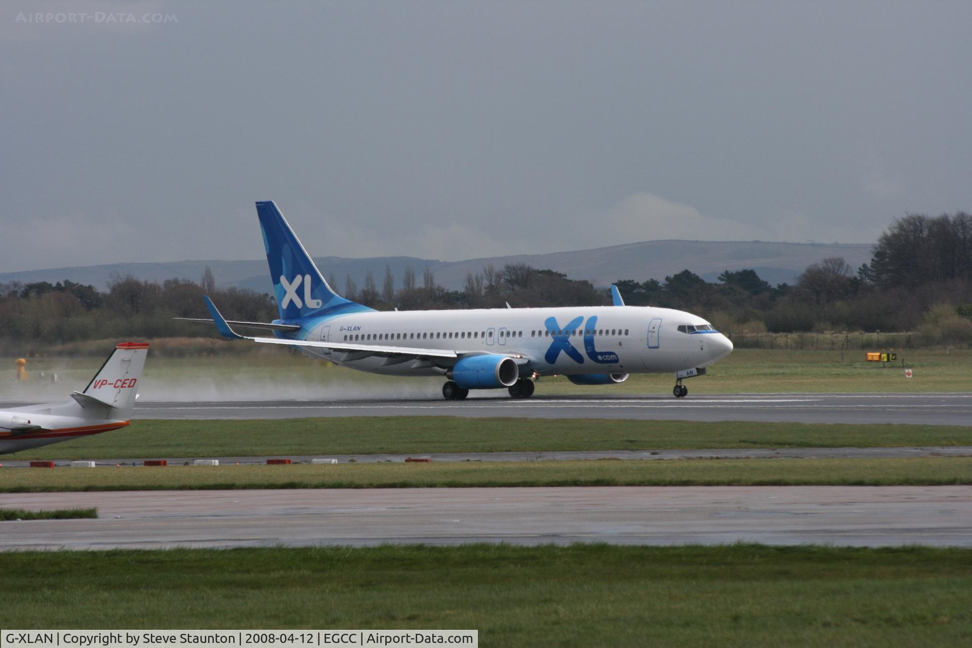 G-XLAN, 2007 Boeing 737-86N C/N 32685, Taken at Manchester Airport on a typical showery April day