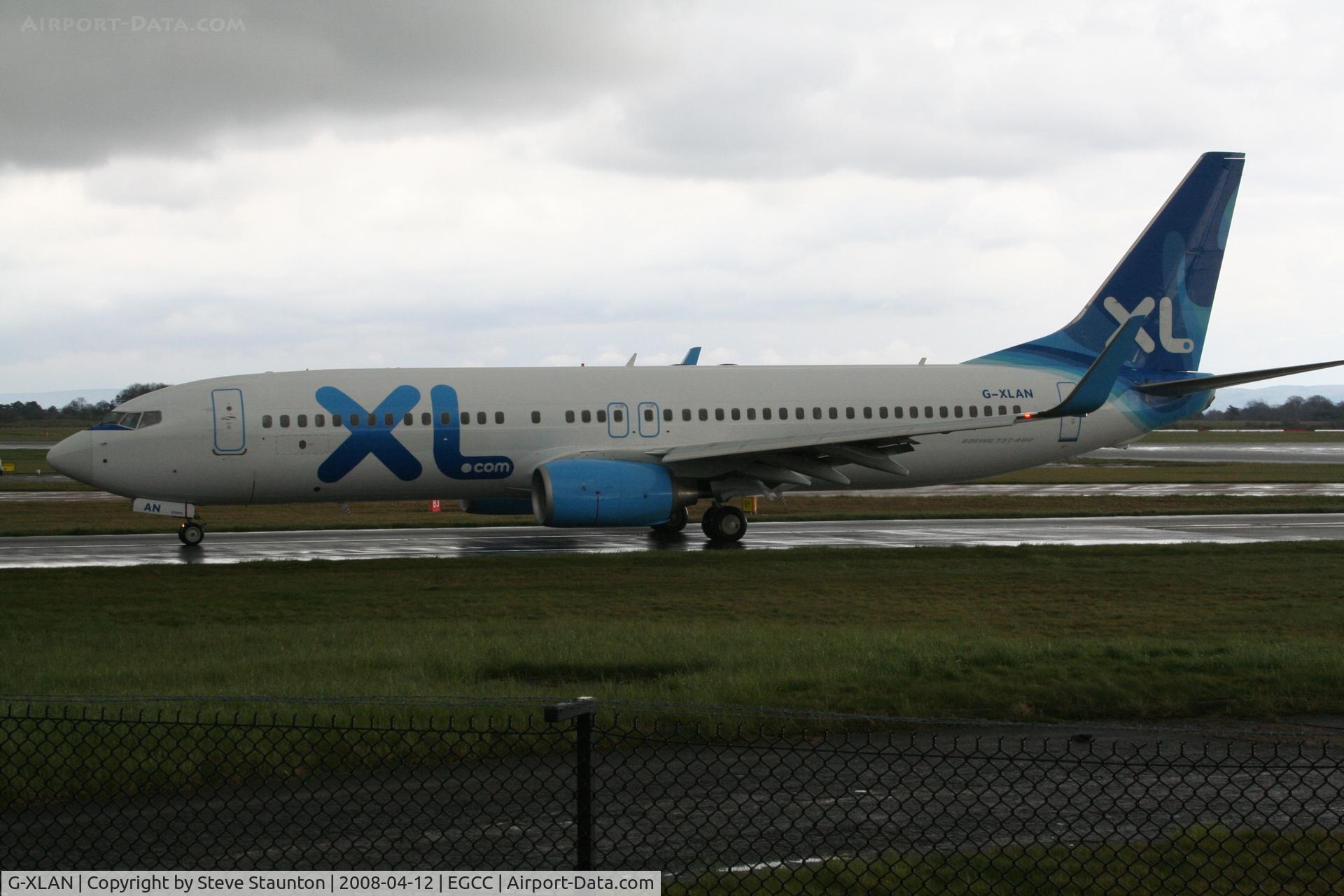 G-XLAN, 2007 Boeing 737-86N C/N 32685, Taken at Manchester Airport on a typical showery April day