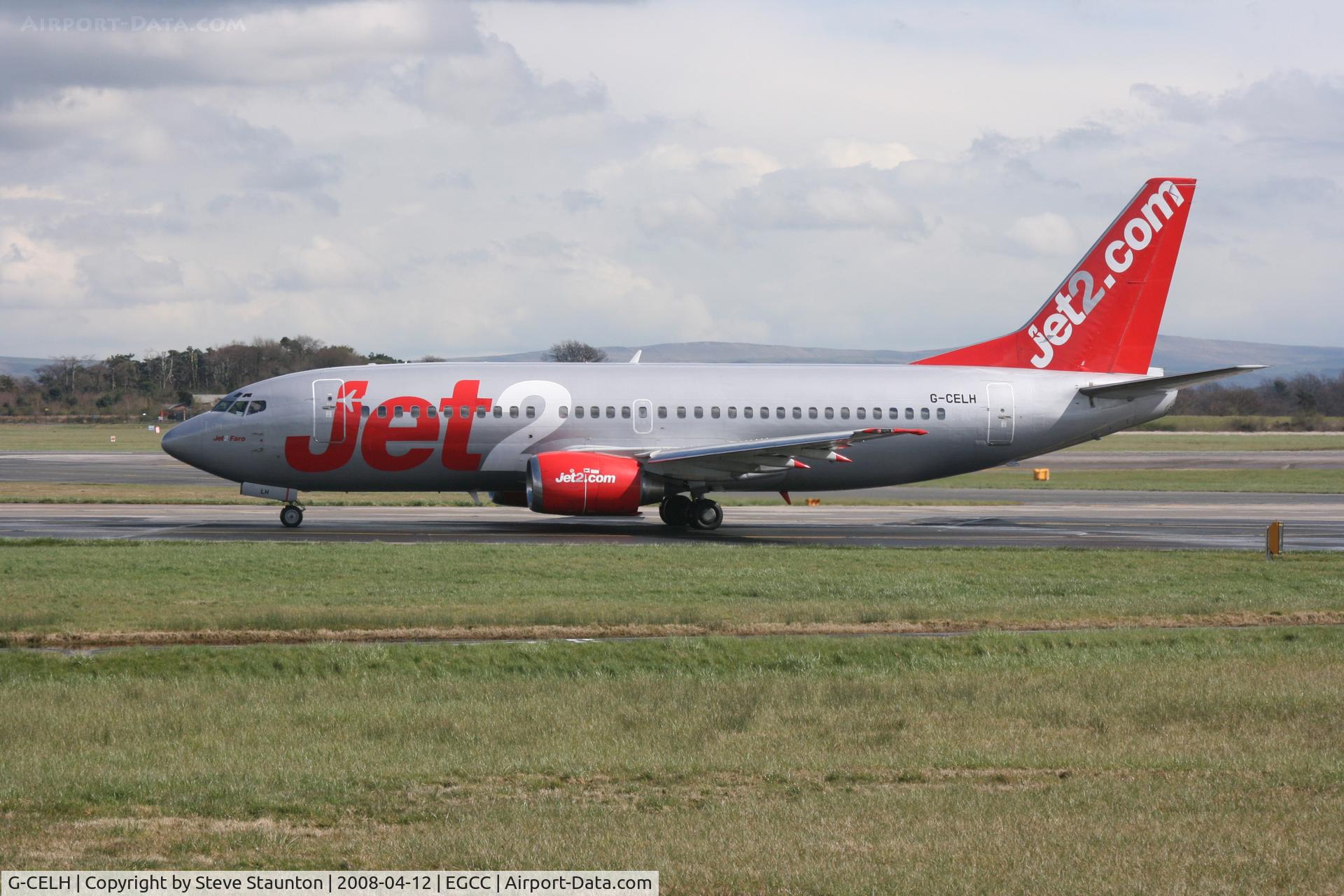 G-CELH, 1986 Boeing 737-330 C/N 23525, Taken at Manchester Airport on a typical showery April day