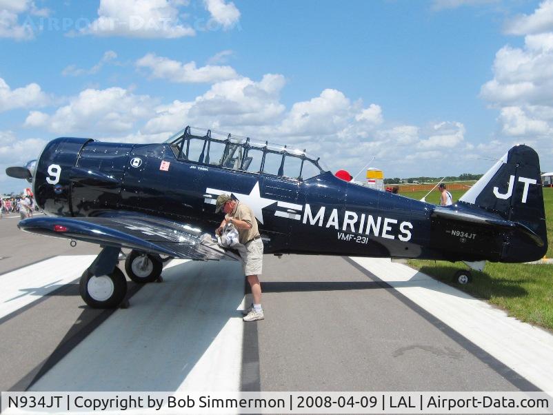 N934JT, 1942 North American SNJ-4 Texan C/N 88-12858, Sun N Fun 2008