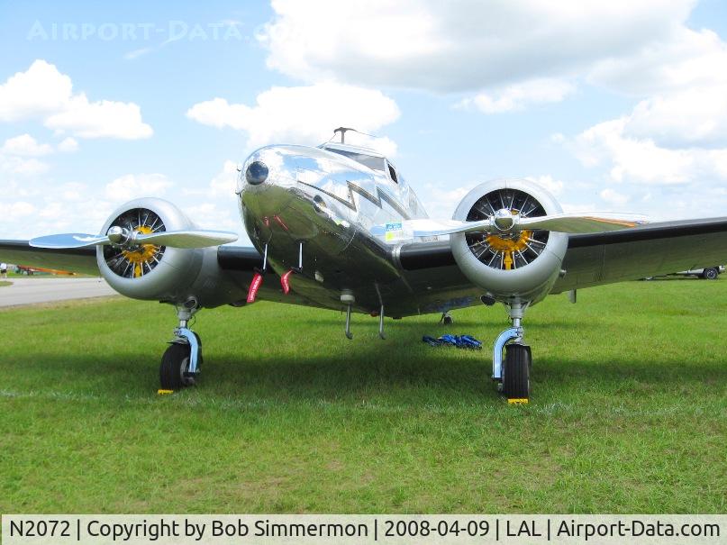 N2072, 1936 Lockheed 12A Electra Junior C/N 1208, Sun N Fun 2008