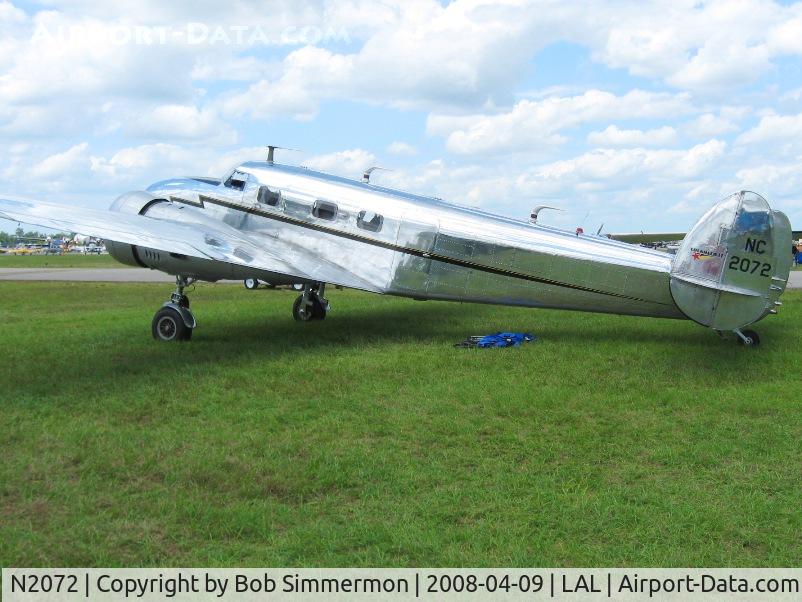 N2072, 1936 Lockheed 12A Electra Junior C/N 1208, Sun N Fun 2008