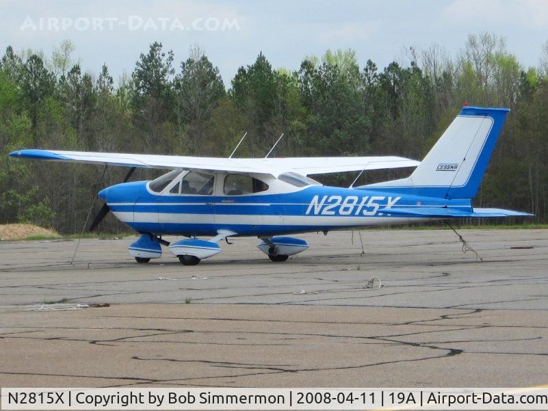 N2815X, 1967 Cessna 177 Cardinal C/N 17700215, Tied down at Jefferson, GA following recent sever hail damage.