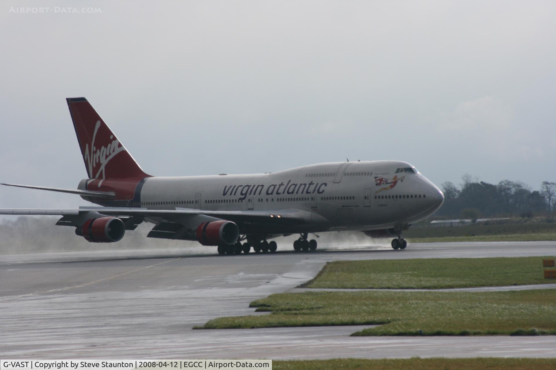 G-VAST, 1997 Boeing 747-41R C/N 28757, Taken at Manchester Airport on a typical showery April day