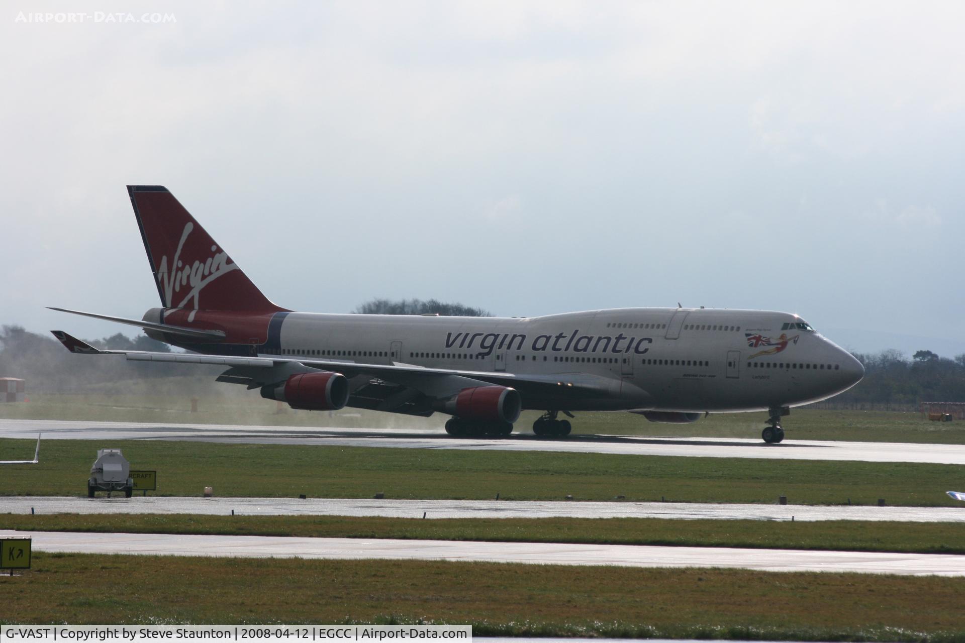 G-VAST, 1997 Boeing 747-41R C/N 28757, Taken at Manchester Airport on a typical showery April day
