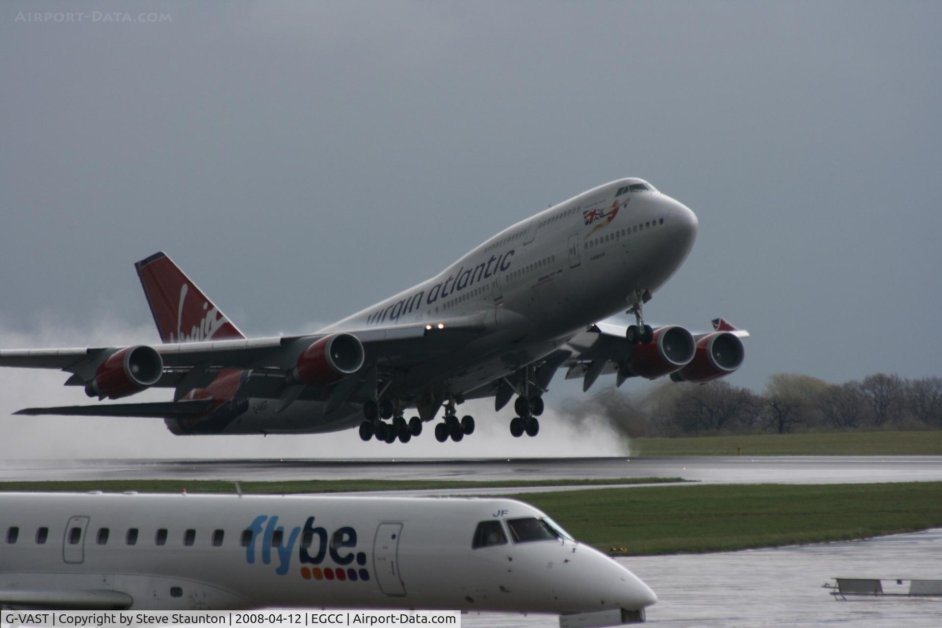 G-VAST, 1997 Boeing 747-41R C/N 28757, Taken at Manchester Airport on a typical showery April day