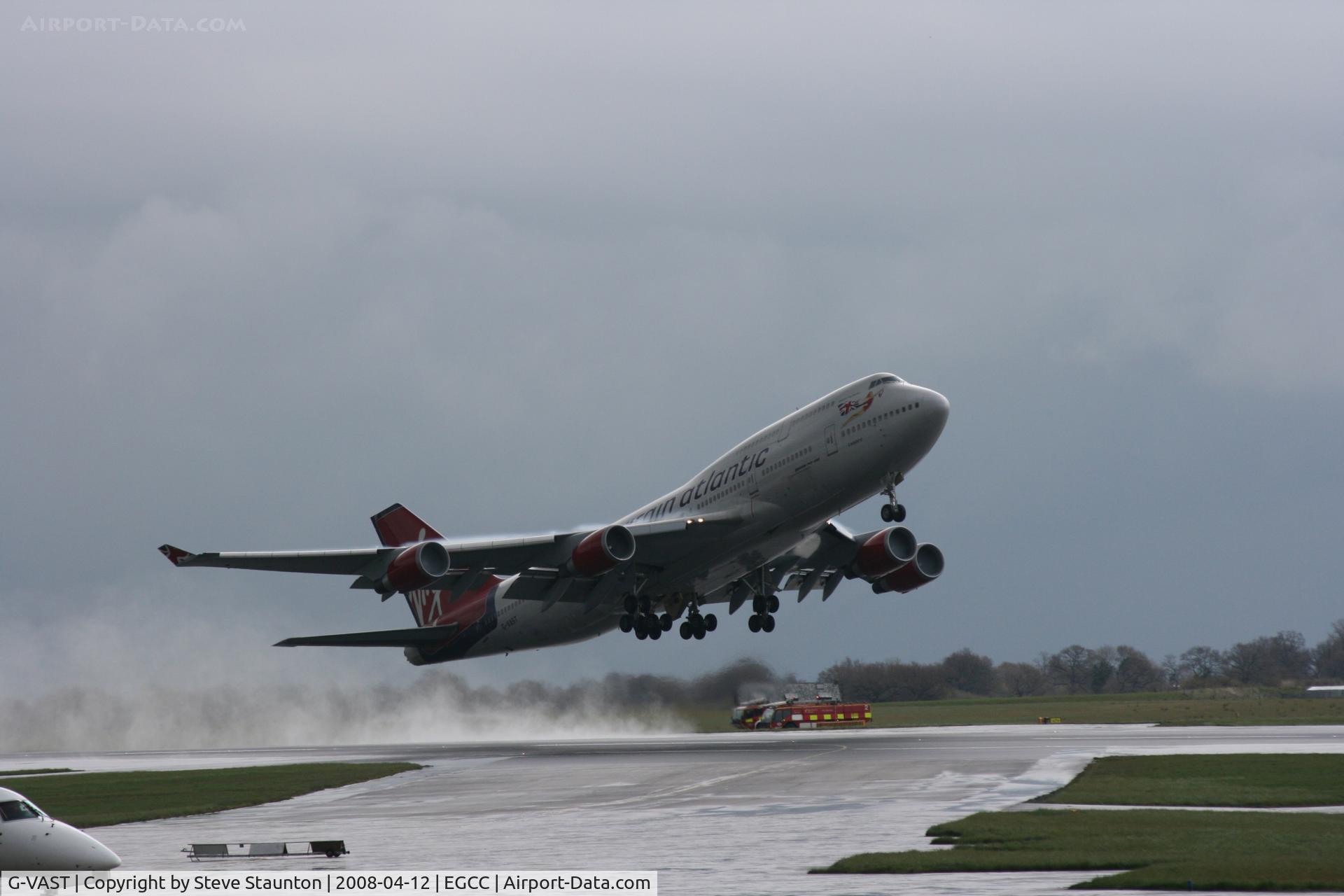 G-VAST, 1997 Boeing 747-41R C/N 28757, Taken at Manchester Airport on a typical showery April day