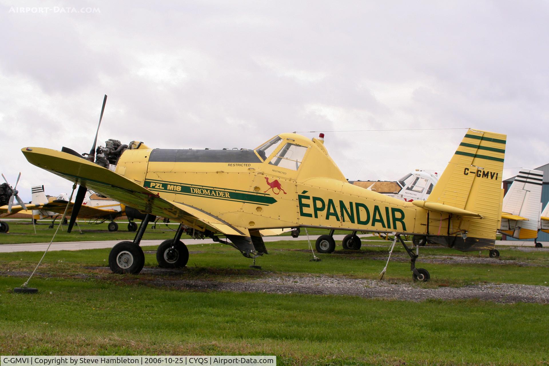 C-GMVI, 1980 PZL-Mielec M-18 Dromader C/N 1Z003-04, At St Thomas Municipal, ON