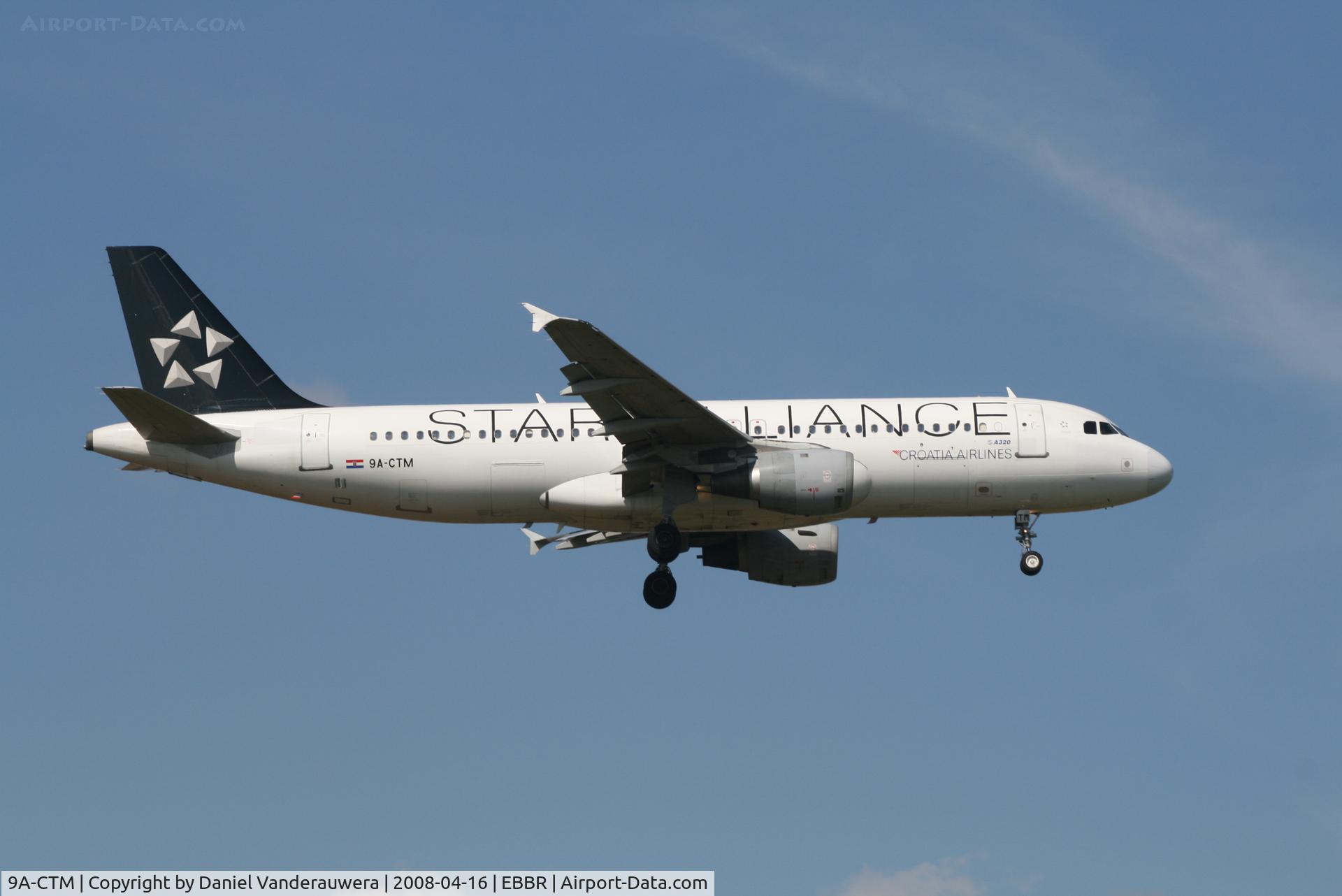 9A-CTM, 1997 Airbus A320-212 C/N 0671, flight OU456 is descending to rwy 02