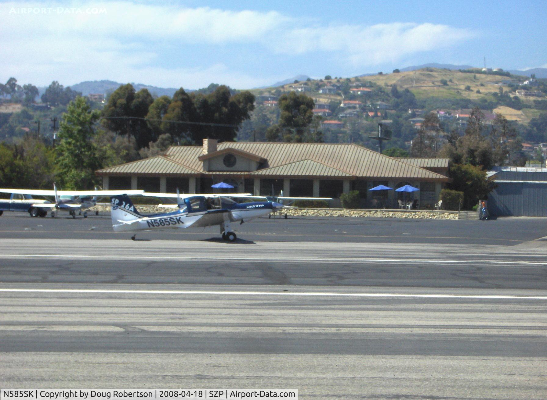 N585SK, 2003 Lanshe Aerospace Llc MAC-145B C/N 260013, 2003 Lanshe Aerospace LLC MAC-145B (Micco SP26A for Aerobatic), Lycoming IO-540-T4B5 260 Hp, taxi to Rwy 22