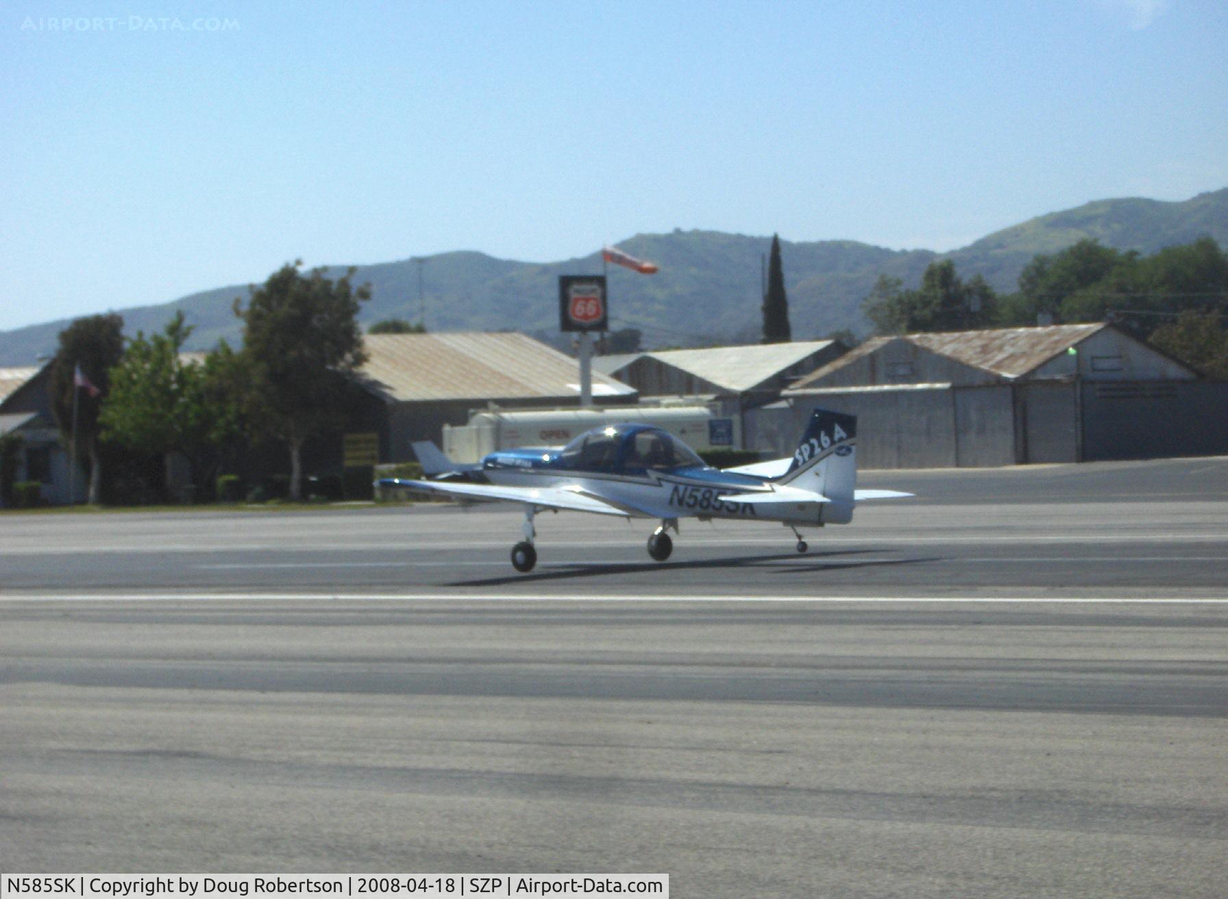 N585SK, 2003 Lanshe Aerospace Llc MAC-145B C/N 260013, 2003 Lanshe Aerospace LLC MAC-145B (Micco SP26A for Aerobatic), Lycoming IO-540-T4B5 260 Hp, liftoff Rwy 22