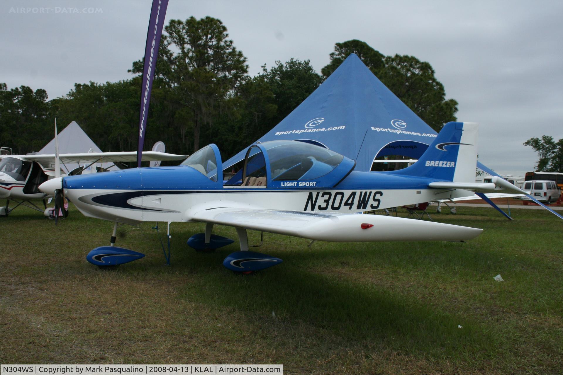 N304WS, 2008 Breezer Light Sport Aircraft C/N 007LSA, Breezer
