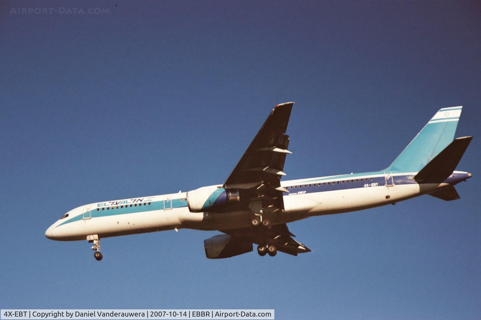 4X-EBT, 1991 Boeing 757-258/ER C/N 25036/356, arrival of flight LY331 to rwy 25R