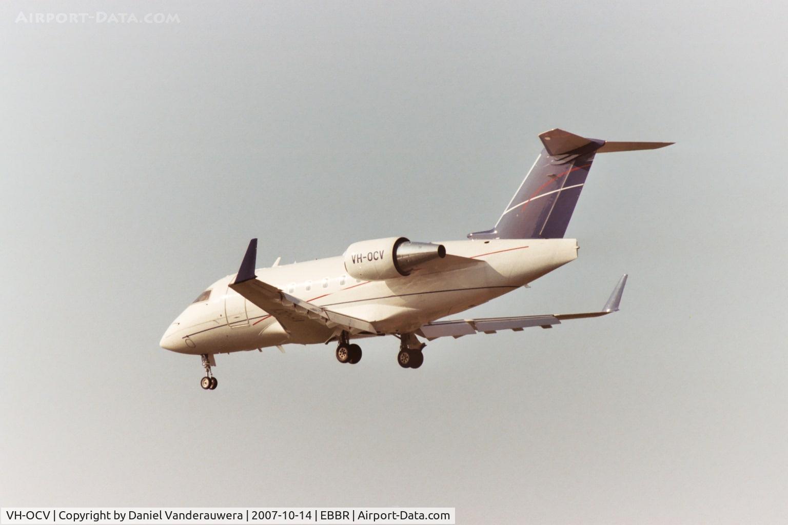 VH-OCV, 2005 Bombardier Challenger 604 (CL-600-2B16) C/N 5625, parked on General Aviation apron (Abelag)