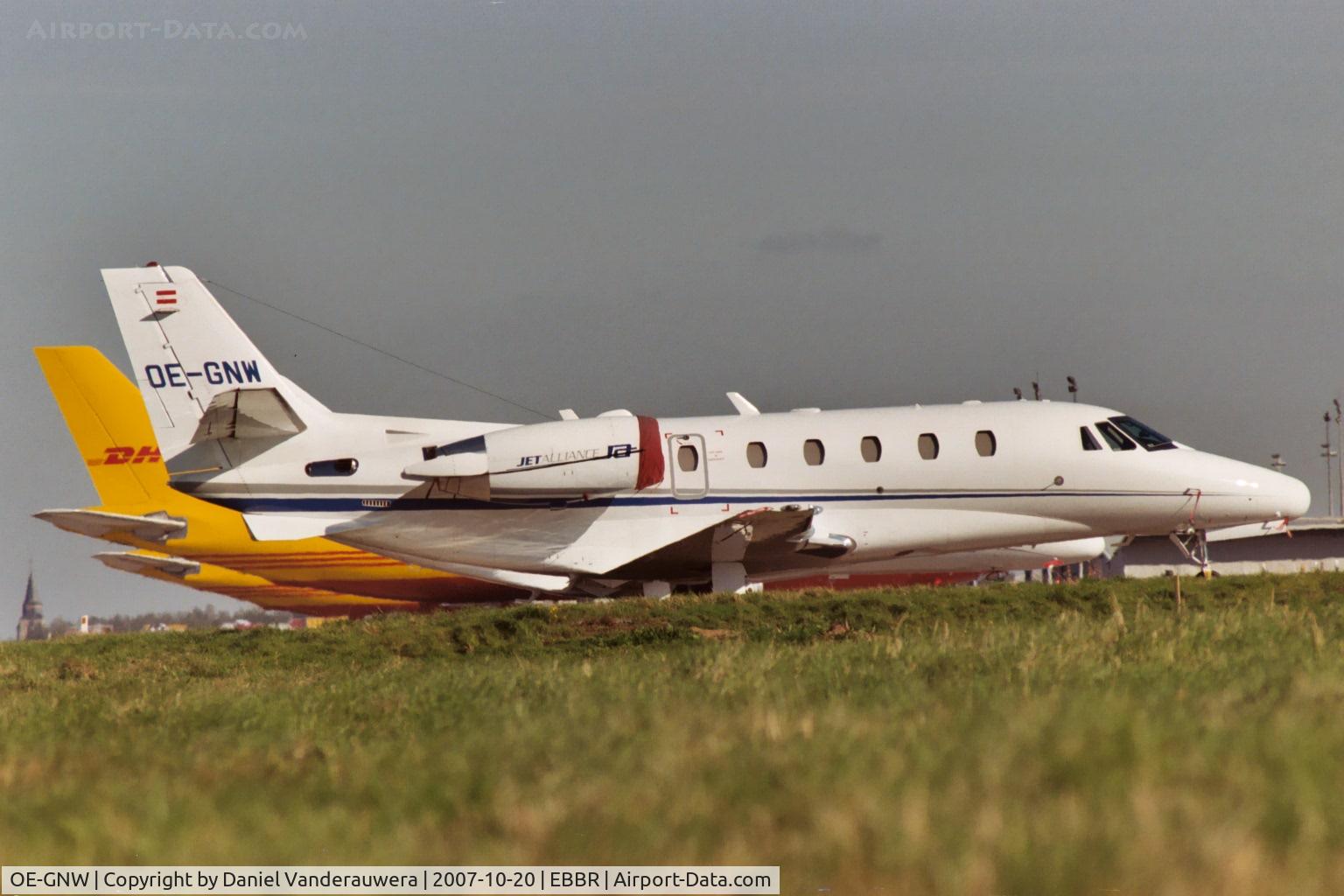 OE-GNW, 2003 Cessna 560XL Citation Excel C/N 560-5339, parked on General Aviation apron (Abelag)