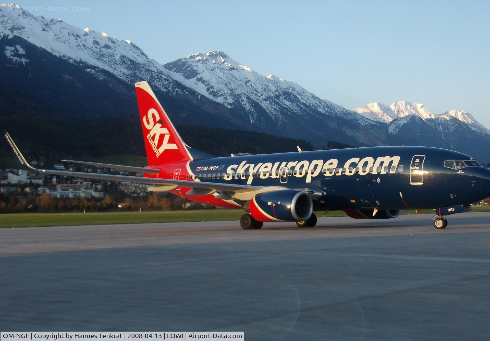 OM-NGF, 2006 Boeing 737-76N C/N 32680, Sky Europe 737-700 at INN