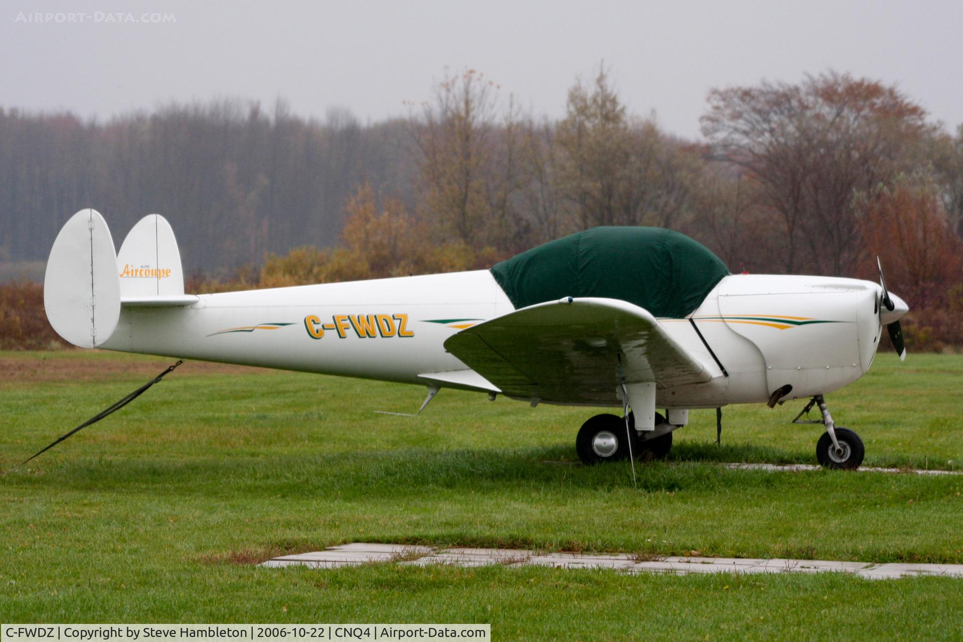 C-FWDZ, 1965 Alon A-2 Aircoupe C/N A-24, At Tillsonburg, Ontario