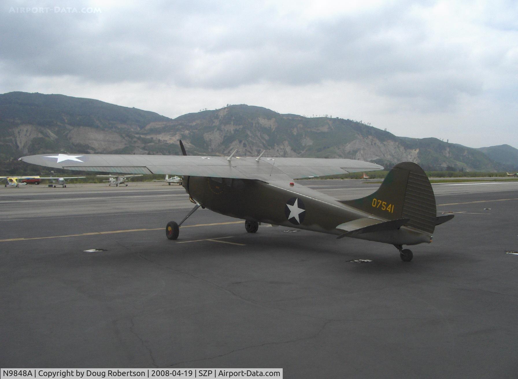 N9848A, 1950 Cessna 190 C/N 7541, 1950 Cessna 190 as US Army LC-126, Jacobs R755-A2 300 Hp radial upgrade
