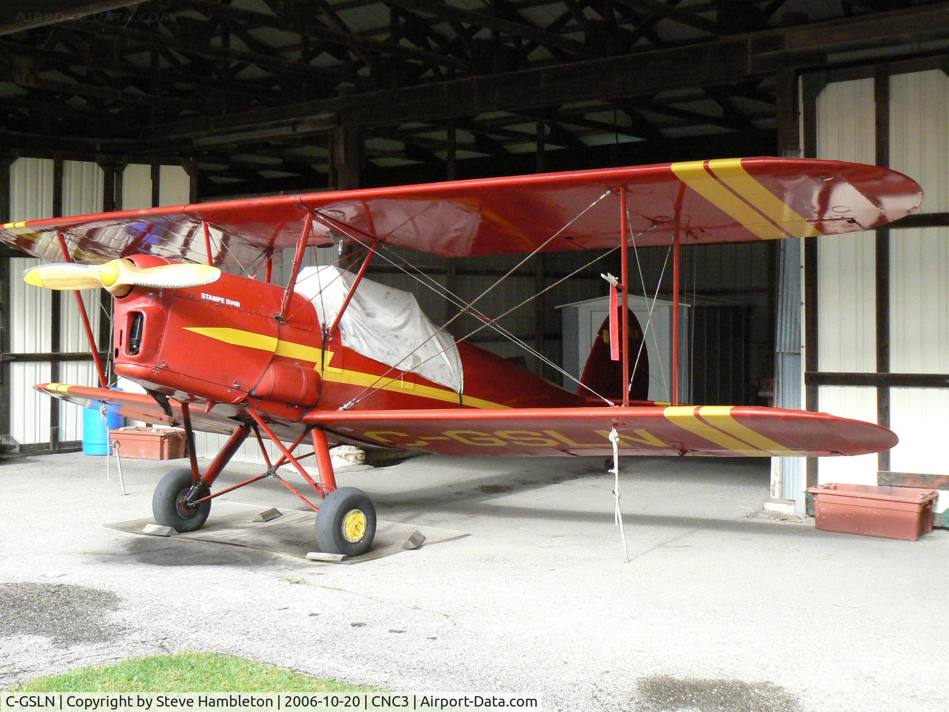 C-GSLN, 1954 Stampe-Vertongen SV-4B C/N 20, At Brampton, Ontario