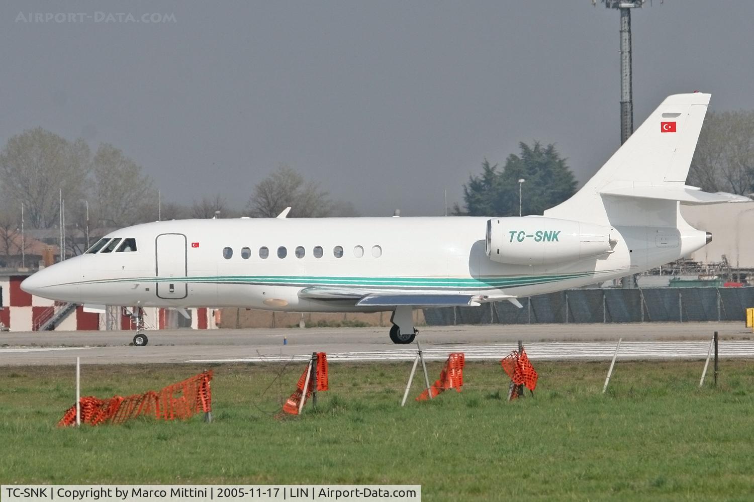 TC-SNK, Dassault Falcon 2000 C/N 229, Departing from Milano Linate