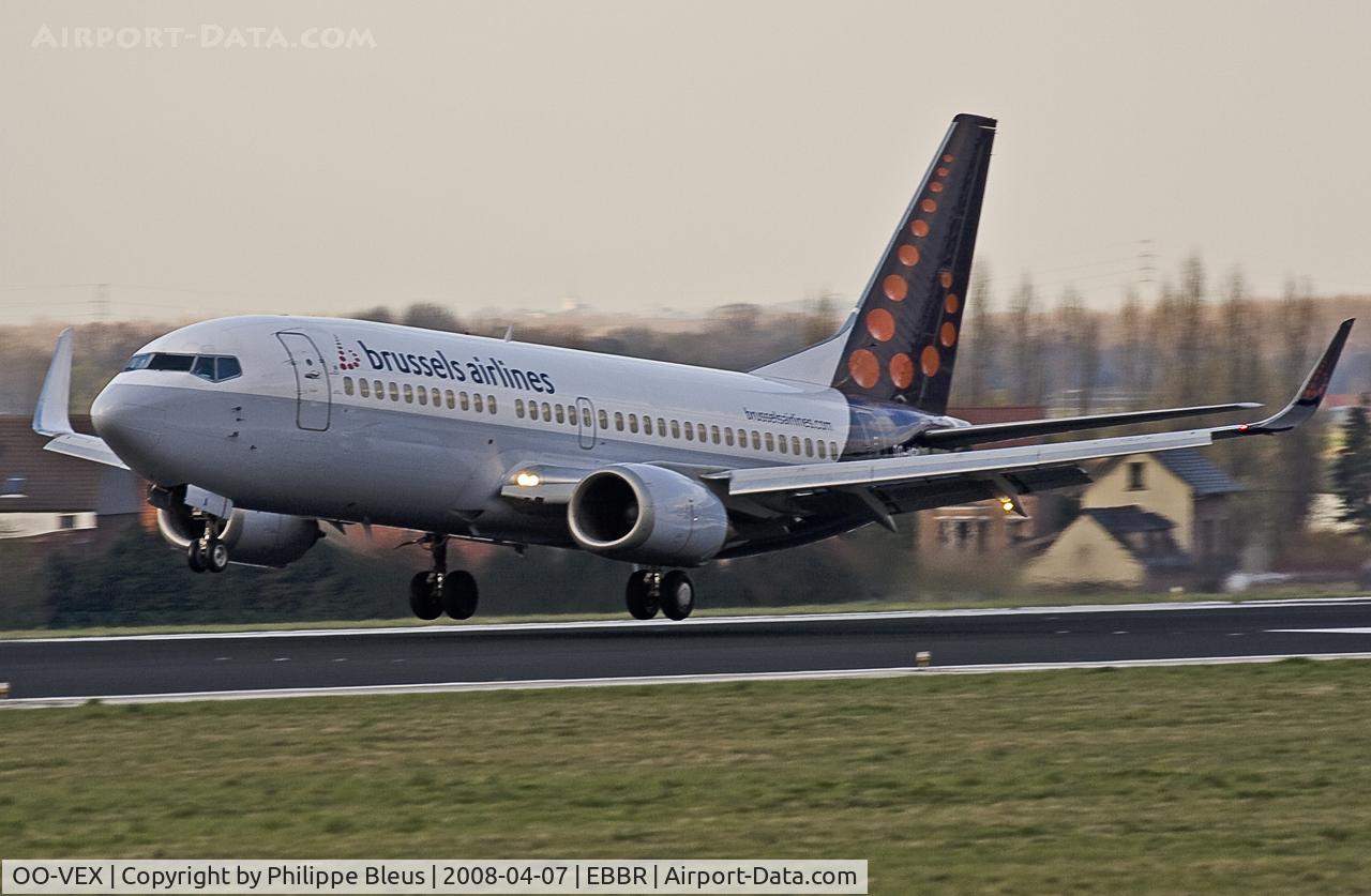 OO-VEX, 1997 Boeing 737-36N C/N 28670, Good old -300 (ex-Virgin Express) now equipped with winglets, in the new livery, at the most 
