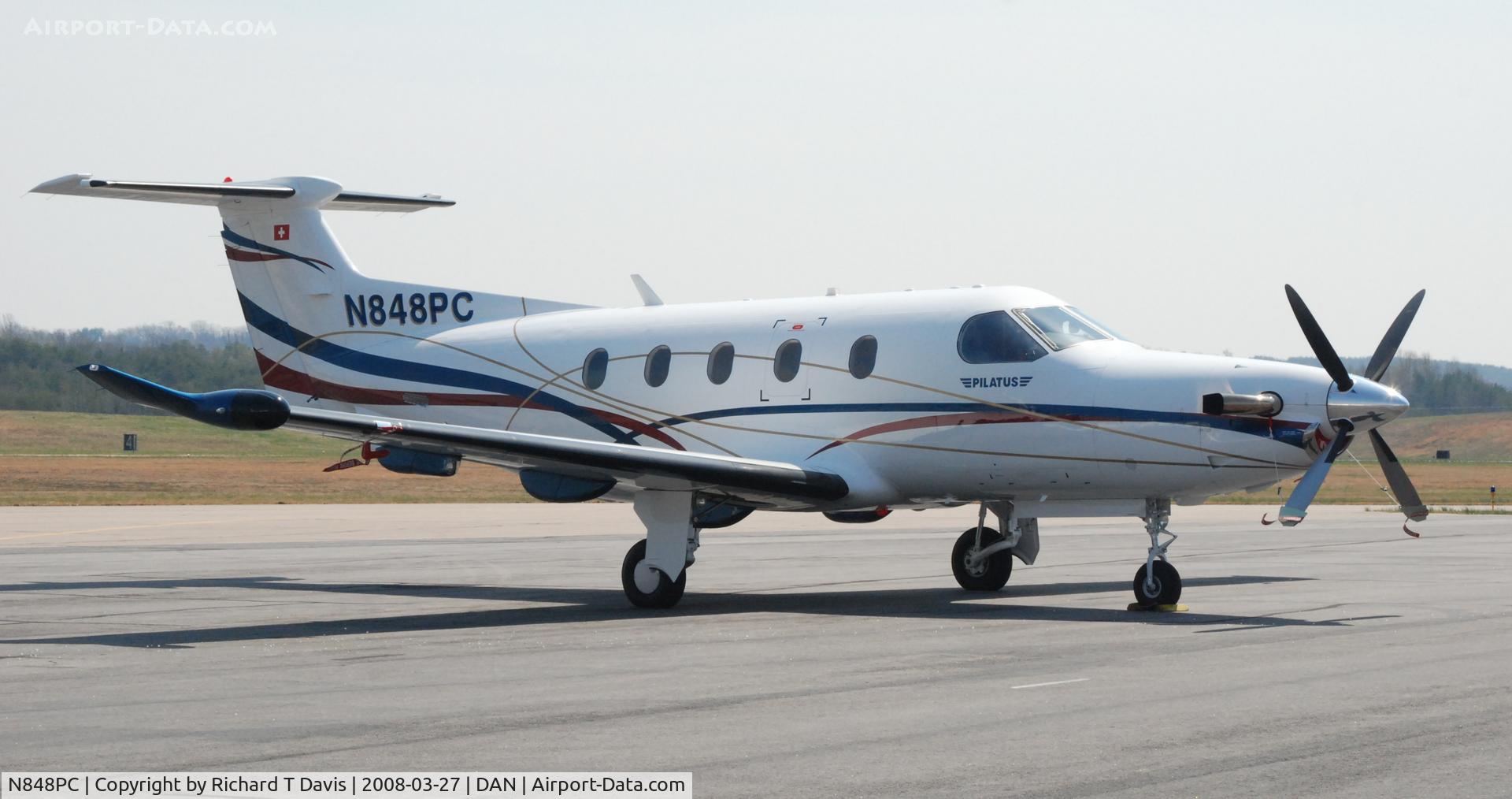 N848PC, 2007 Pilatus PC-12/47 C/N 848, 2007 Pilatus -PC-12/47 in Danville Va.