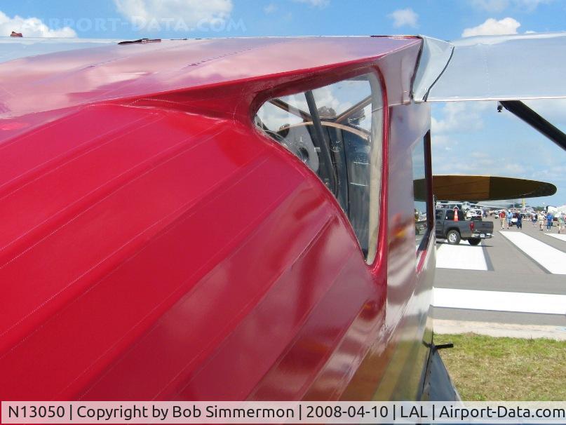 N13050, 1932 Waco UEC C/N 3678, Curved glass detail.  Sun N Fun 2008