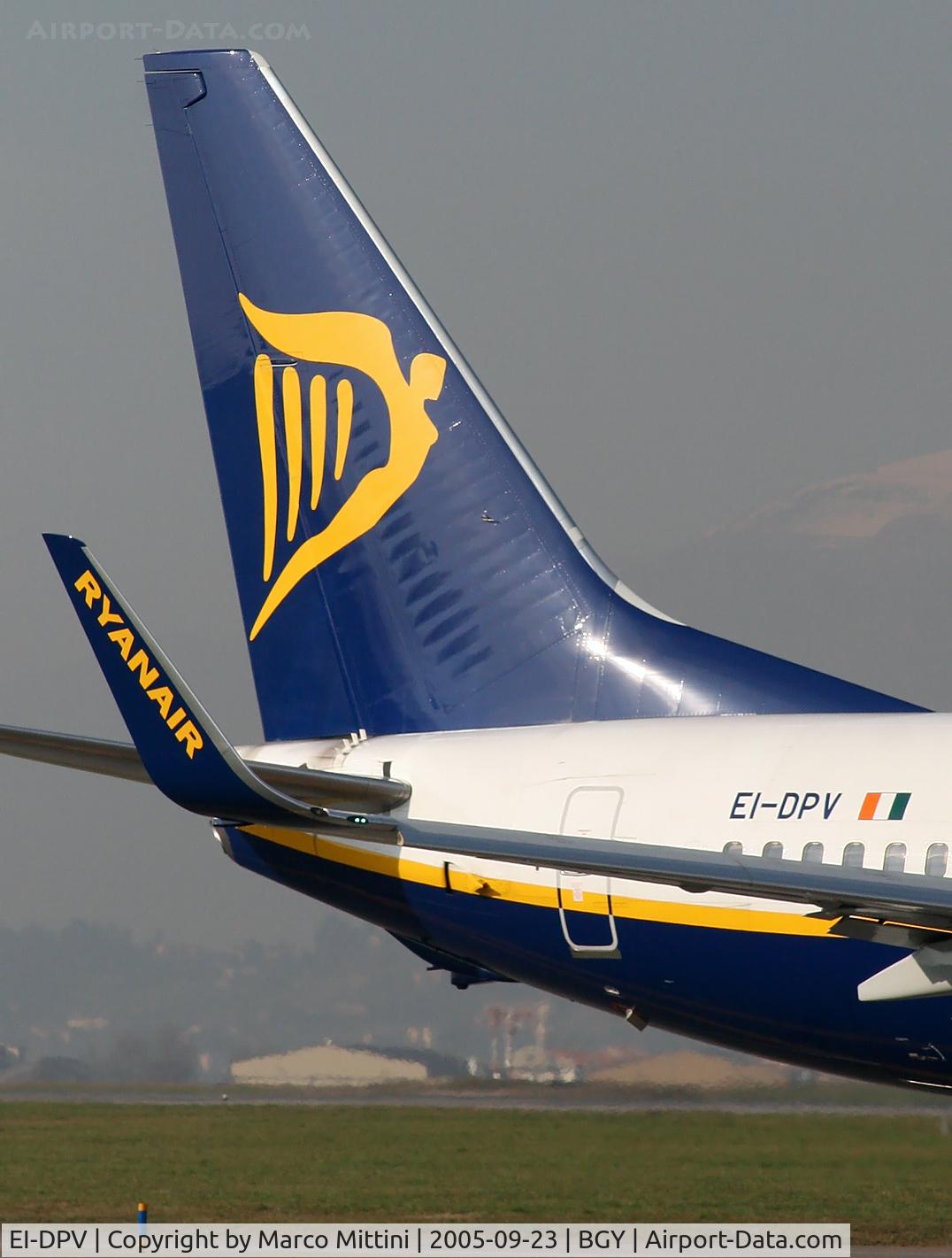 EI-DPV, 2007 Boeing 737-8AS C/N 35551, Female tail of RYANAIR