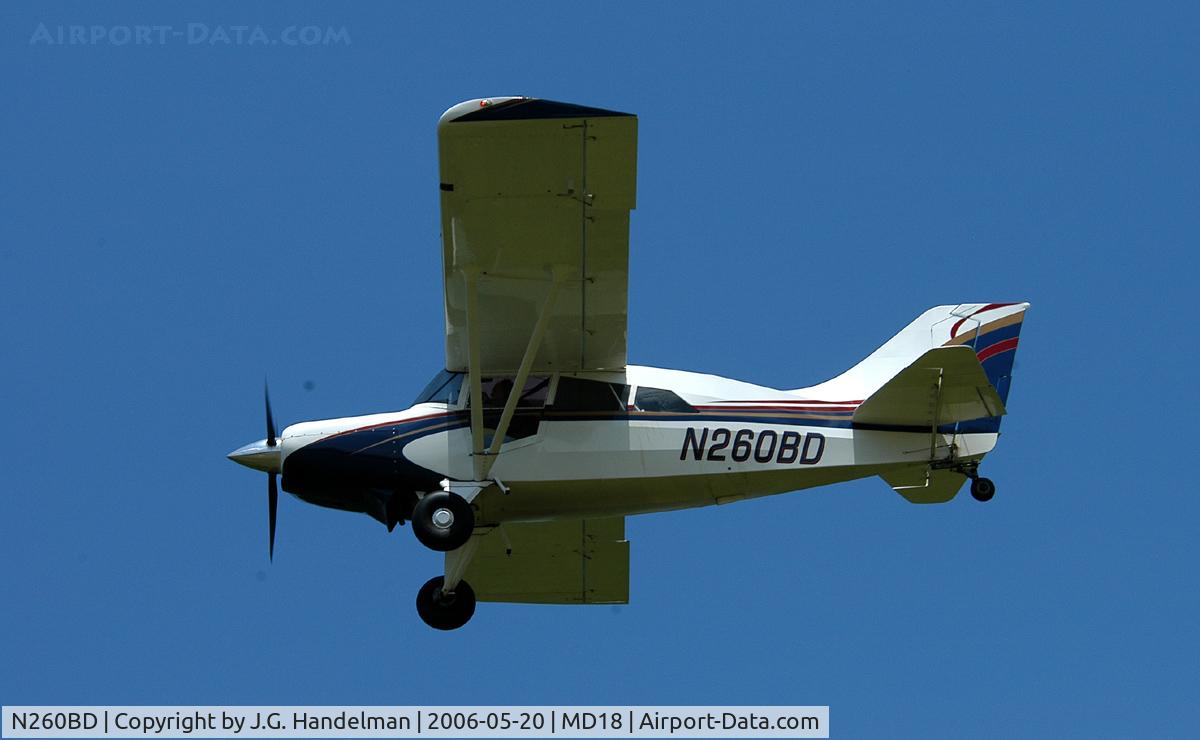 N260BD, 2005 Maule M-7-260 C/N 26016C, take off at Horn Point Maryland