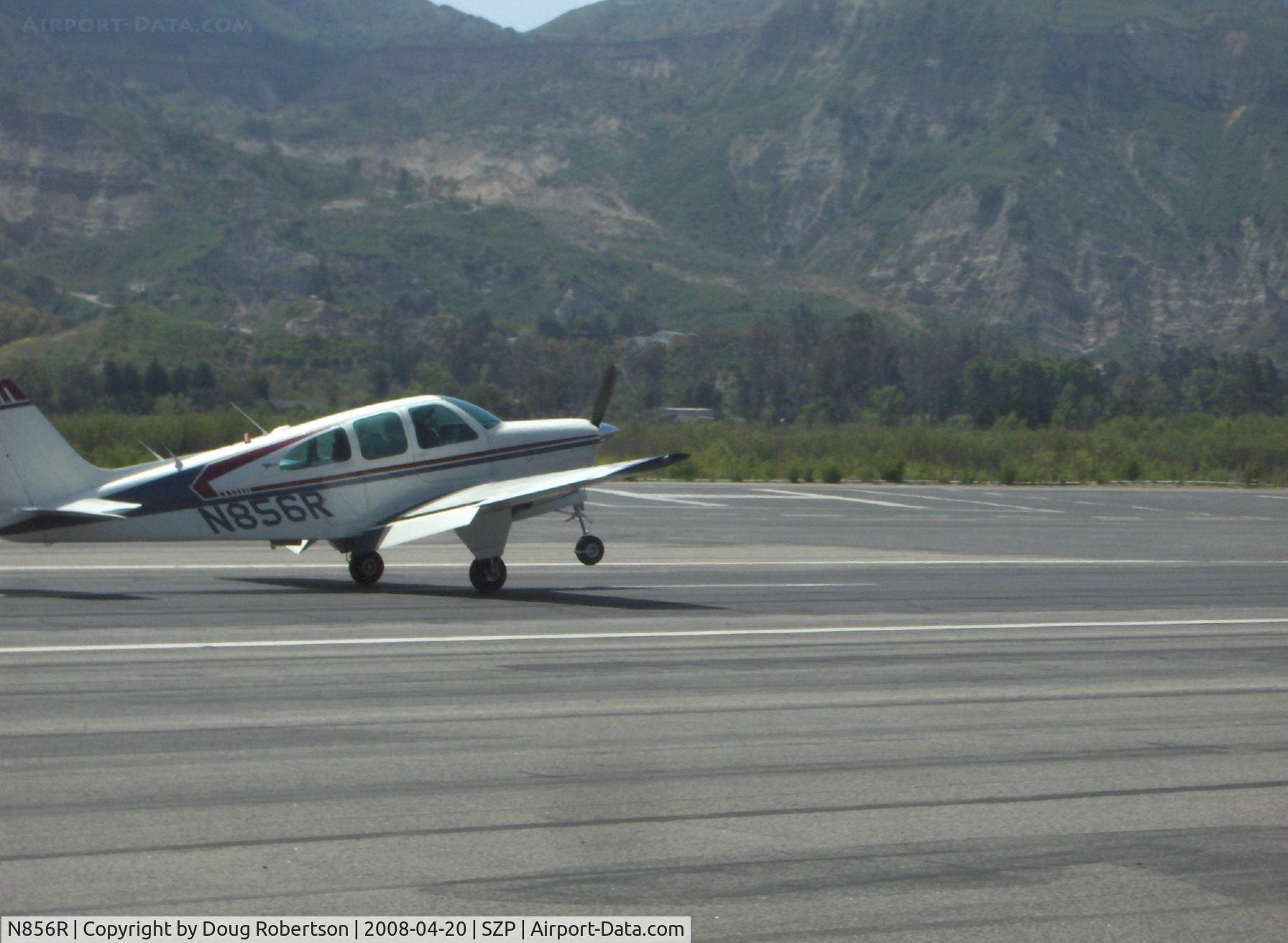 N856R, 1959 Beech 35-33 Debonair C/N CD-8, 1959 Beech 35-33 DEBONAIR, Continental IO-470-J 225 Hp, landing Rwy 22