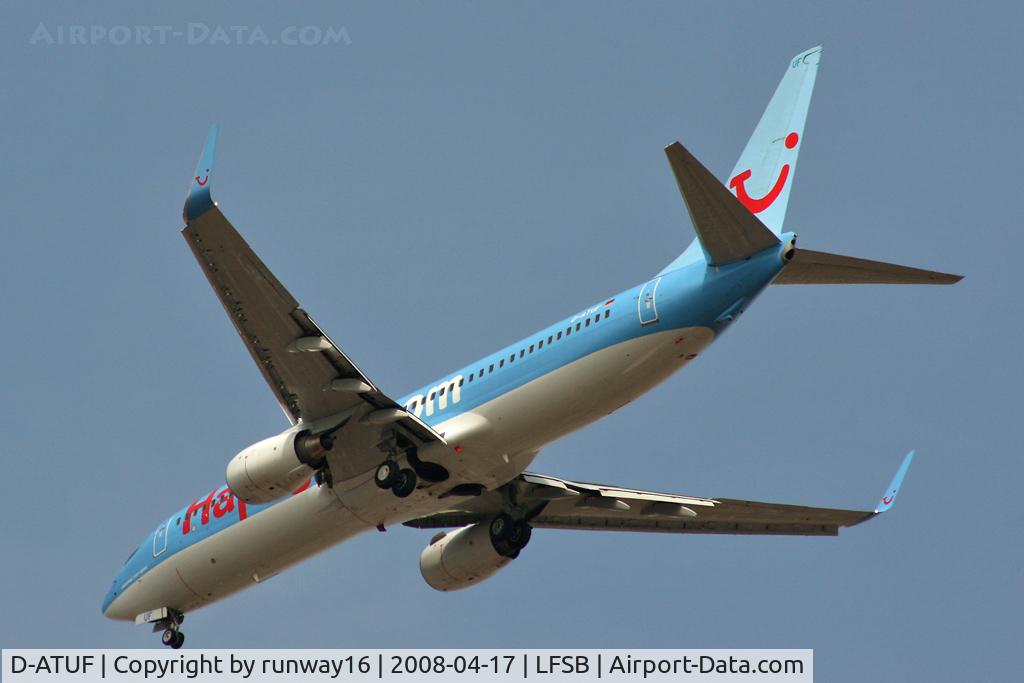D-ATUF, 2006 Boeing 737-8K5 C/N 34687, landing ILS-34
