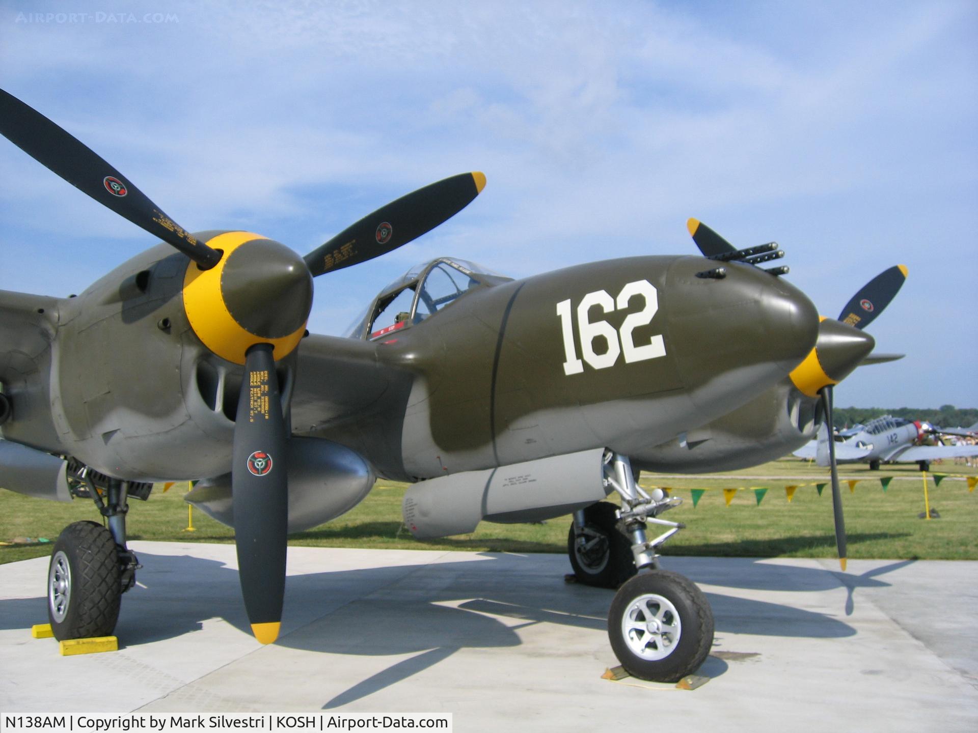 N138AM, 1943 Lockheed P-38J Lightning C/N 44-23314, Oshkosh 2006