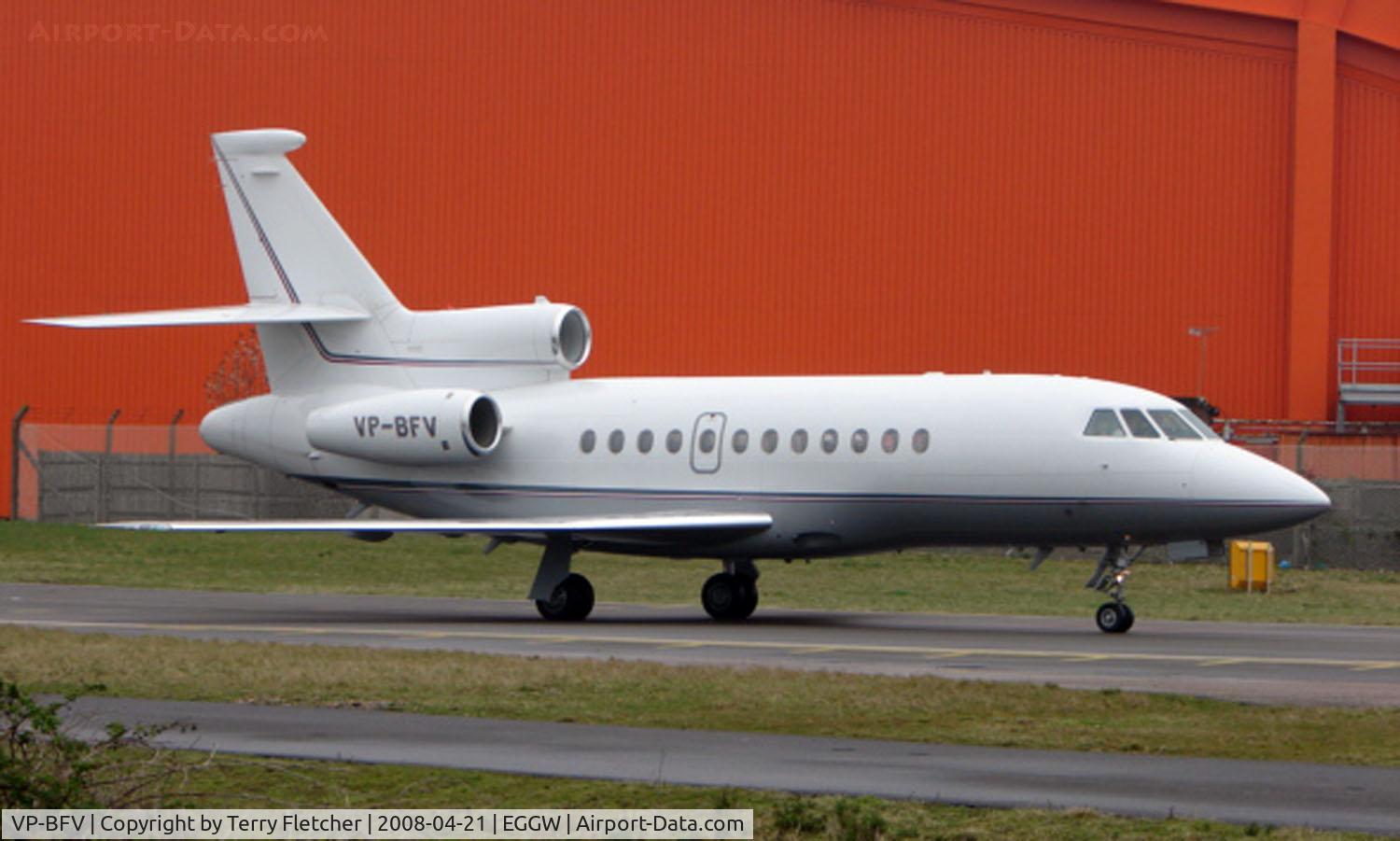 VP-BFV, 2002 Dassault Falcon 900EX C/N 111, Falcon 900EX at Luton in April 2008