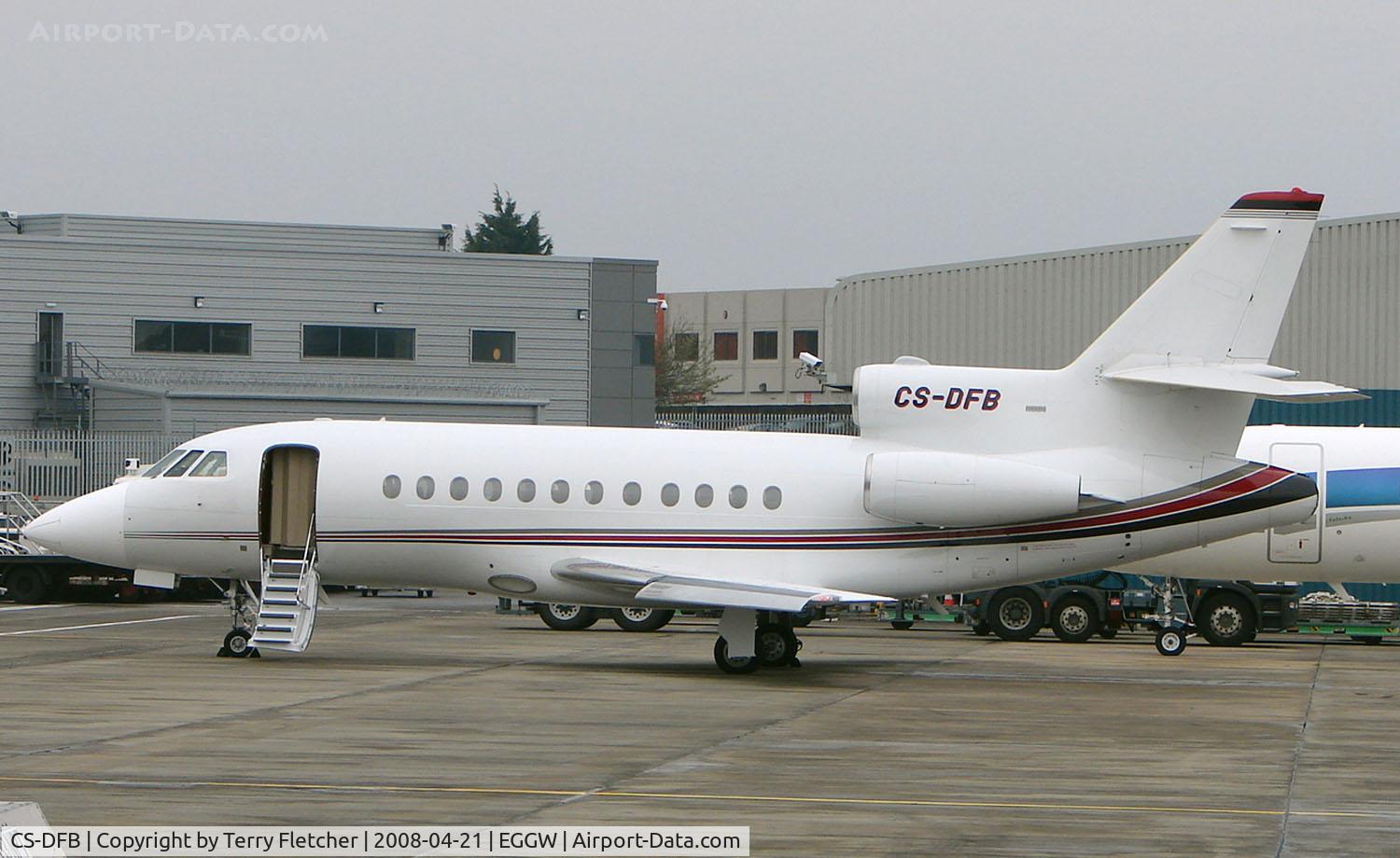 CS-DFB, 1990 Dassault Falcon 900 C/N 94, Netjets Europe Falcon 900 on Luton Stand 71
