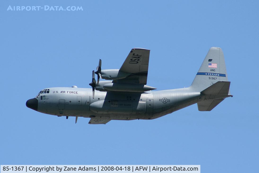 85-1367, 1985 Lockheed C-130H Hercules C/N 382-5082, Flyover at Alliance