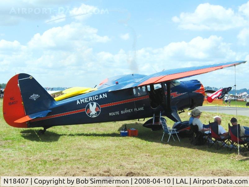 N18407, 1937 Stinson SR-9C Reliant C/N 5313, Sun N Fun 2008