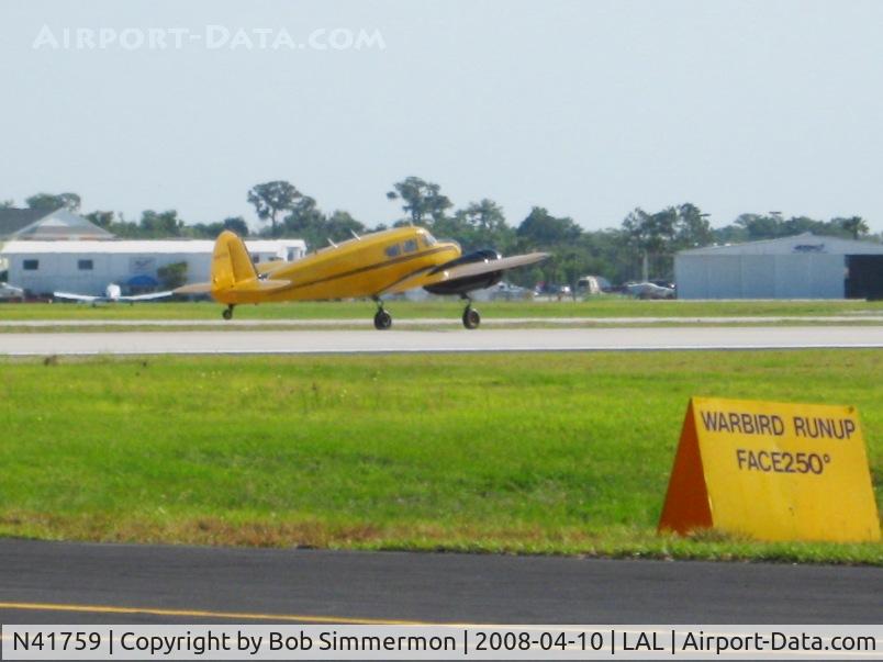 N41759, 1944 Cessna UC-78 (T-50) Bobcat C/N 5807, Departing Sun N Fun 2008