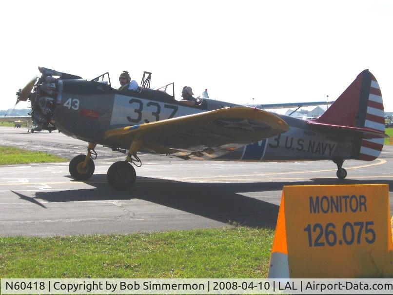 N60418, 1943 Fairchild (St. Louis) PT-23A Cornell (M-62C) C/N 337SL, Departing Sun N Fun 2008