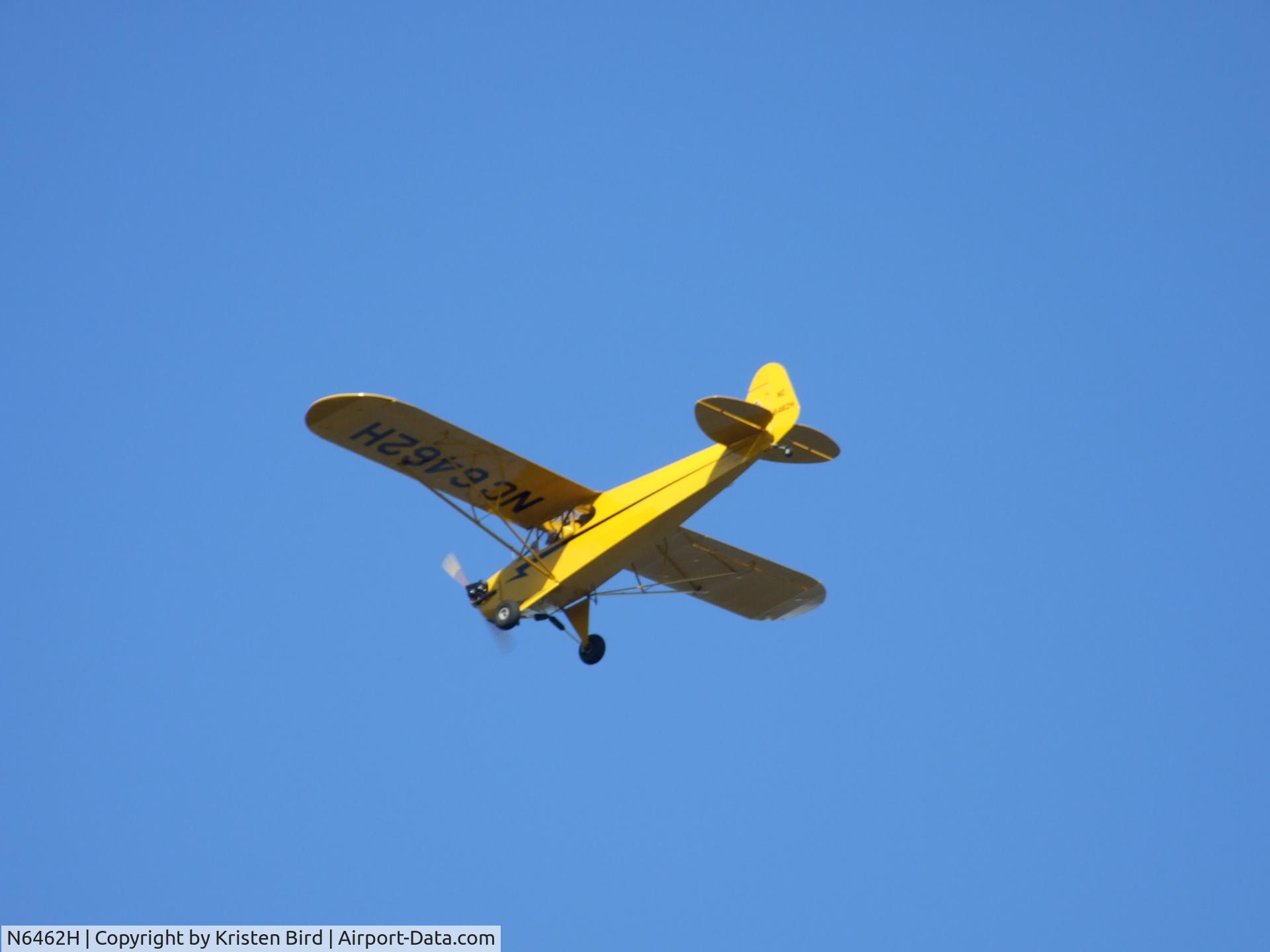 N6462H, 1946 Piper J3C-65 Cub C/N 19644, Flying over beach on St. Simons Island, GA