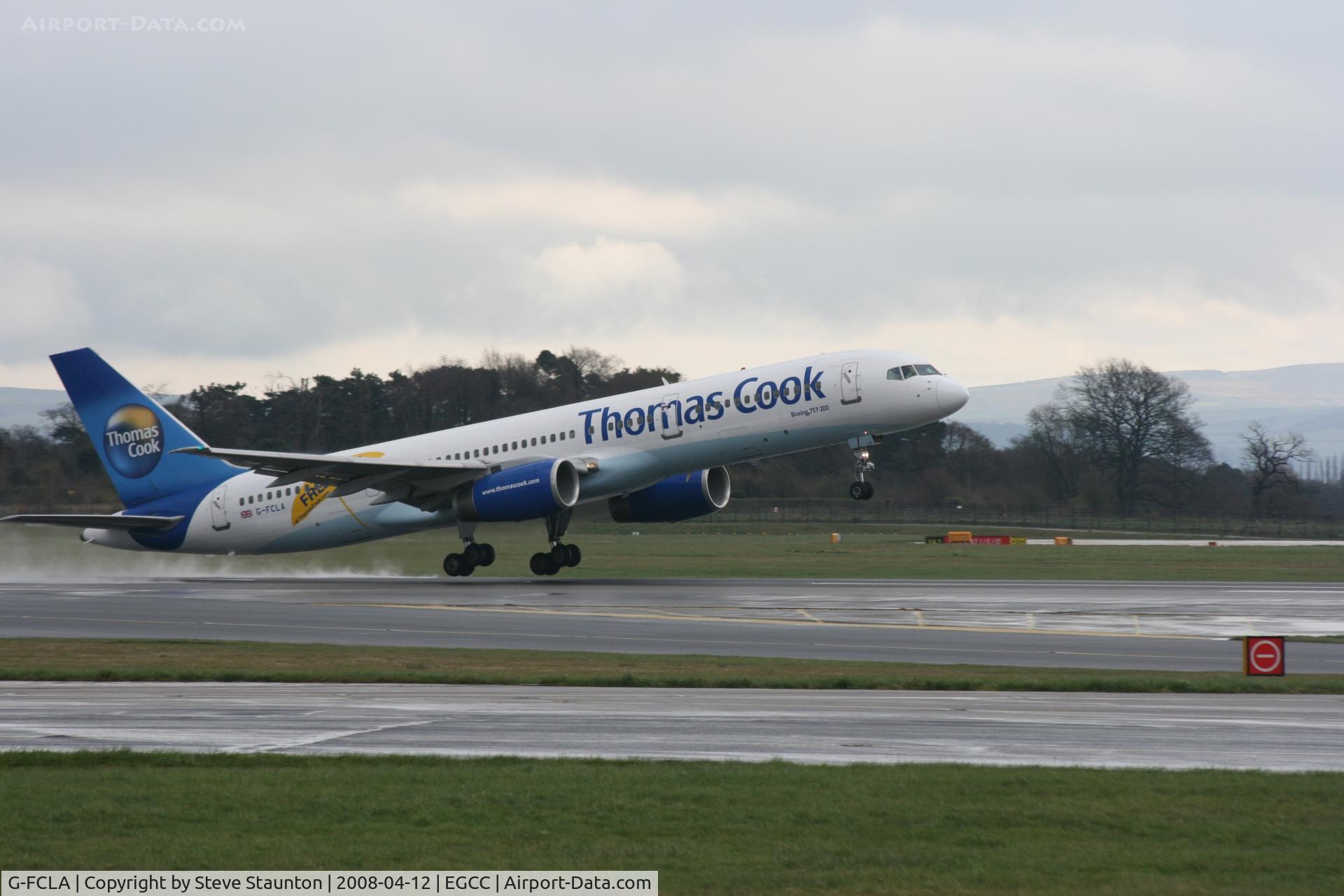 G-FCLA, 1997 Boeing 757-28A C/N 27621, Taken at Manchester Airport on a typical showery April day