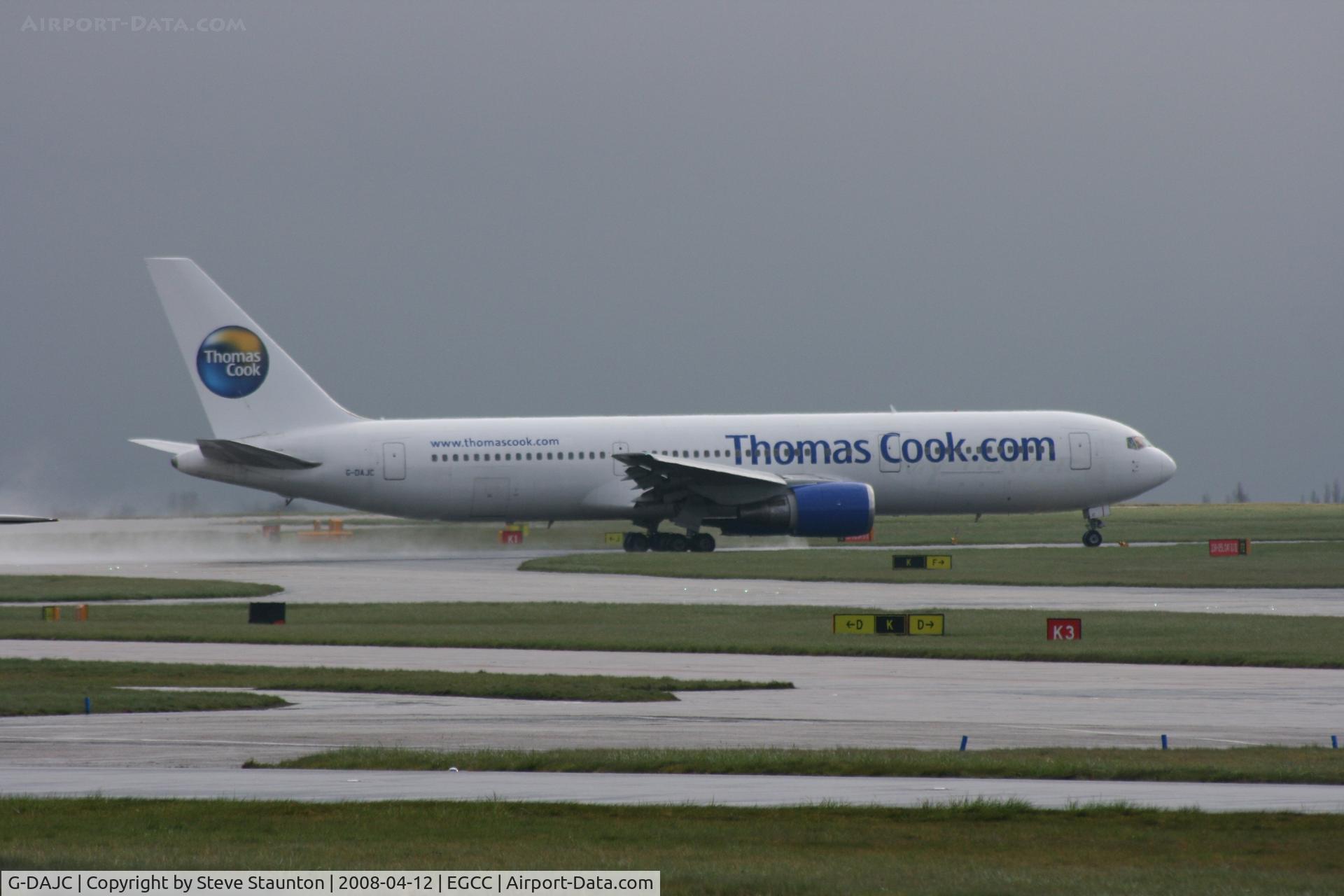 G-DAJC, 1994 Boeing 767-31K C/N 27206, Taken at Manchester Airport on a typical showery April day