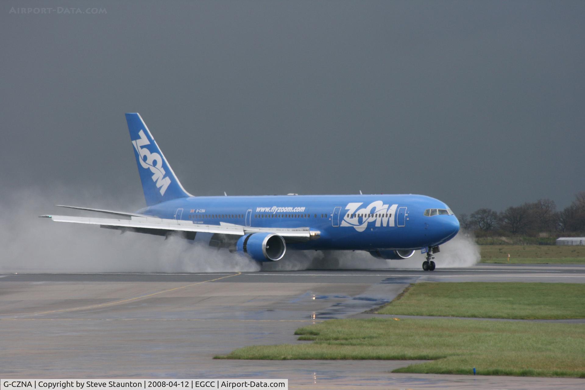 G-CZNA, 1995 Boeing 767-306/ER C/N 27957, Taken at Manchester Airport on a typical showery April day