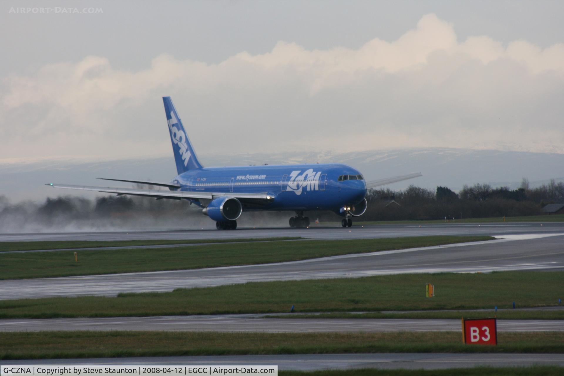 G-CZNA, 1995 Boeing 767-306/ER C/N 27957, Taken at Manchester Airport on a typical showery April day