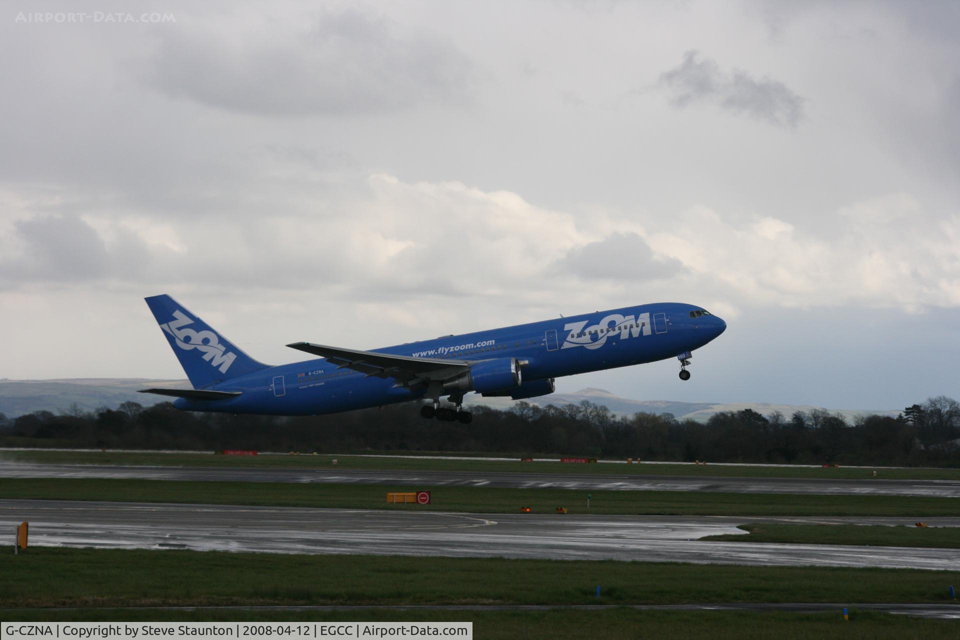 G-CZNA, 1995 Boeing 767-306/ER C/N 27957, Taken at Manchester Airport on a typical showery April day