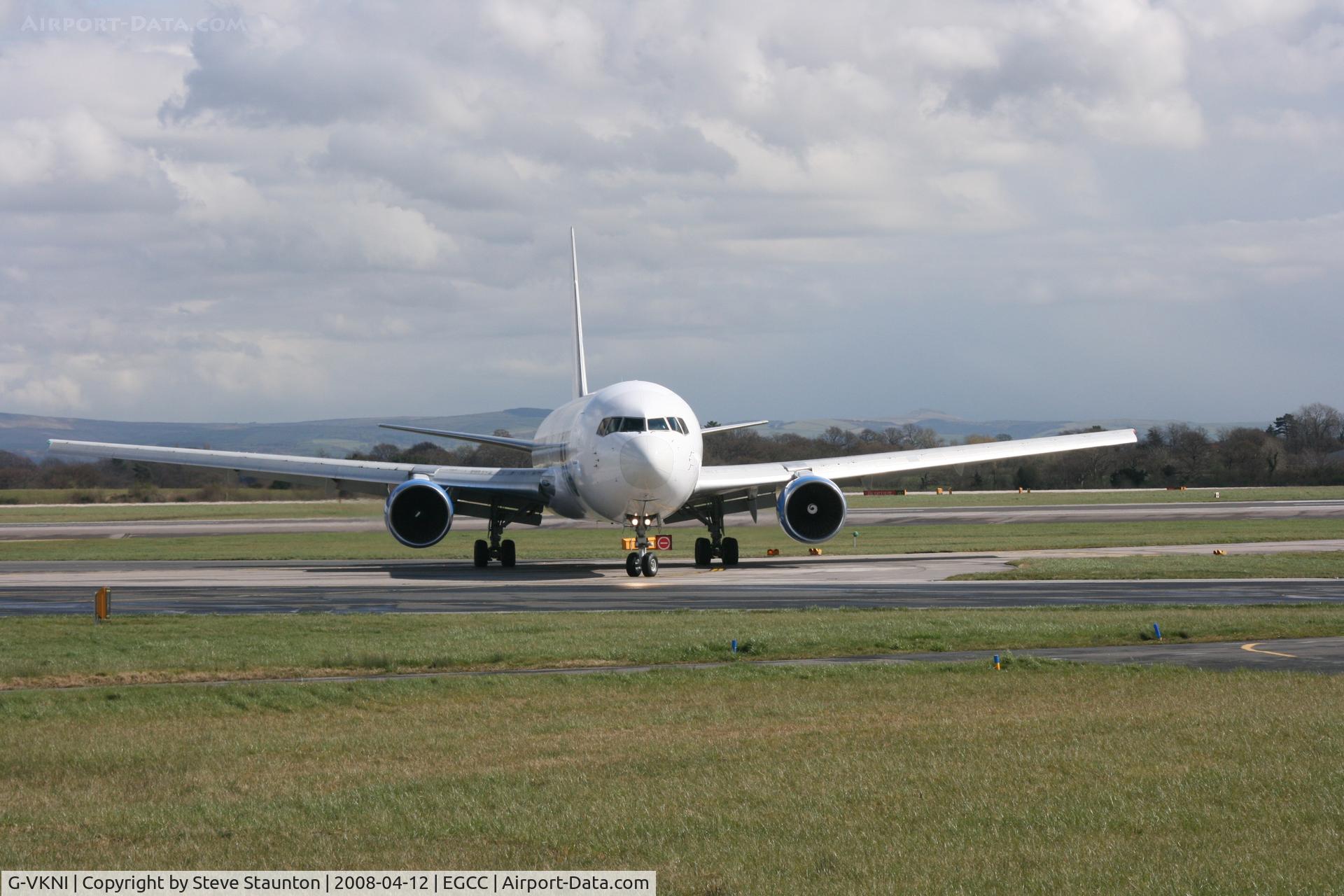G-VKNI, 1989 Boeing 767-383/ER C/N 24358, Taken at Manchester Airport on a typical showery April day
