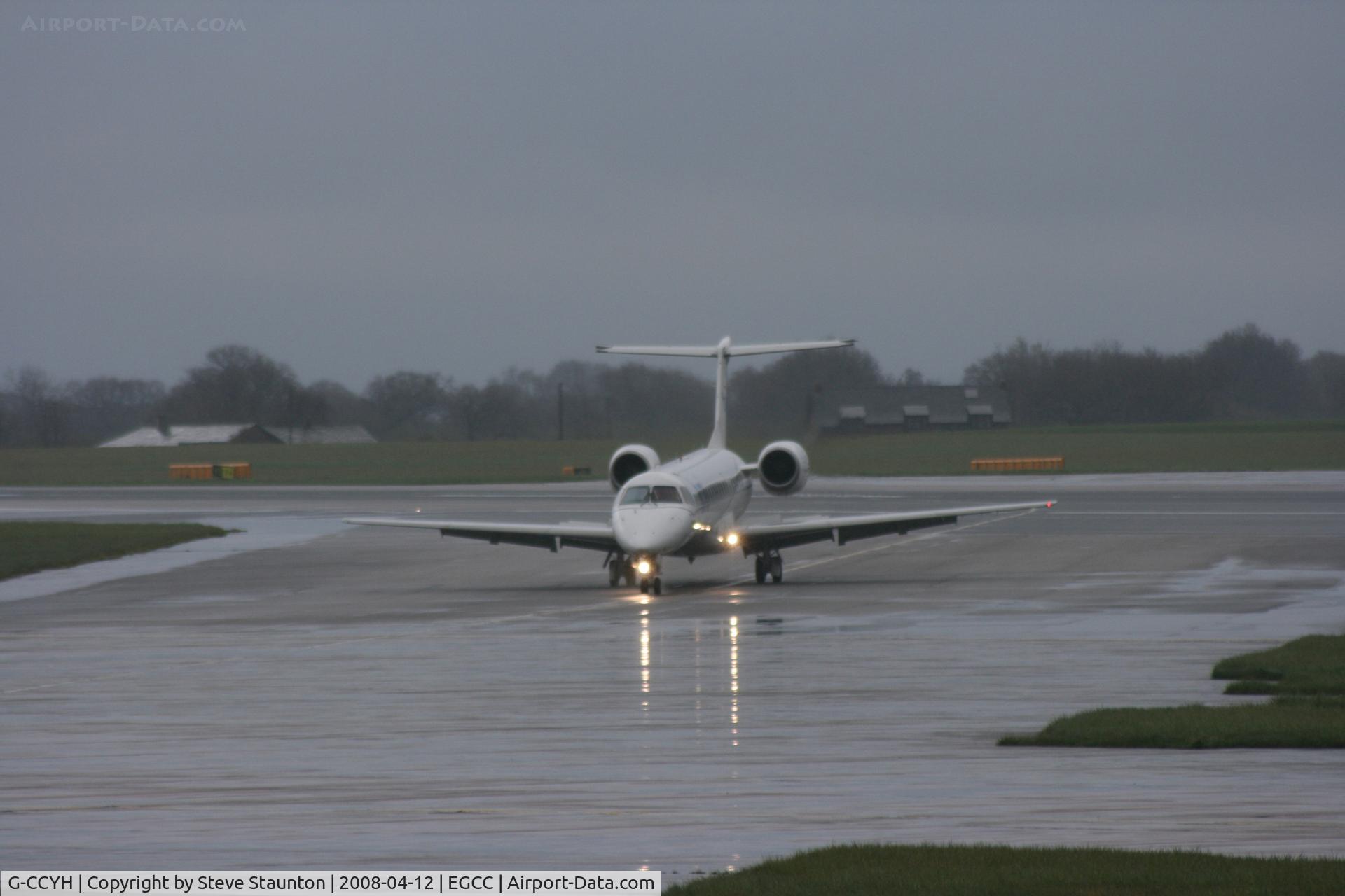 G-CCYH, 1998 Embraer EMB-145EP (ERJ-145EP) C/N 145070, Taken at Manchester Airport on a typical showery April day