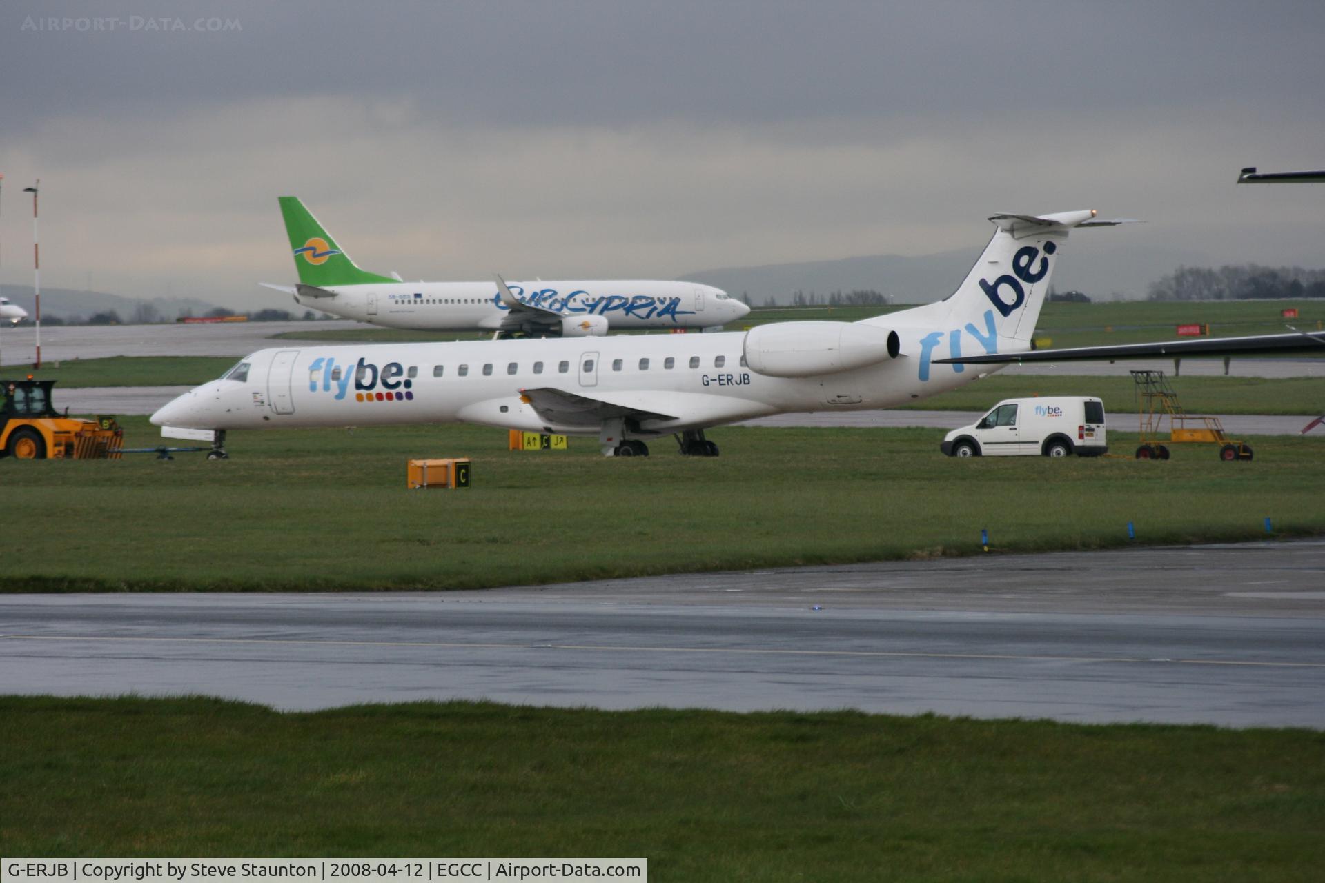 G-ERJB, 2000 Embraer EMB-145EP (ERJ-145EP) C/N 145237, Taken at Manchester Airport on a typical showery April day