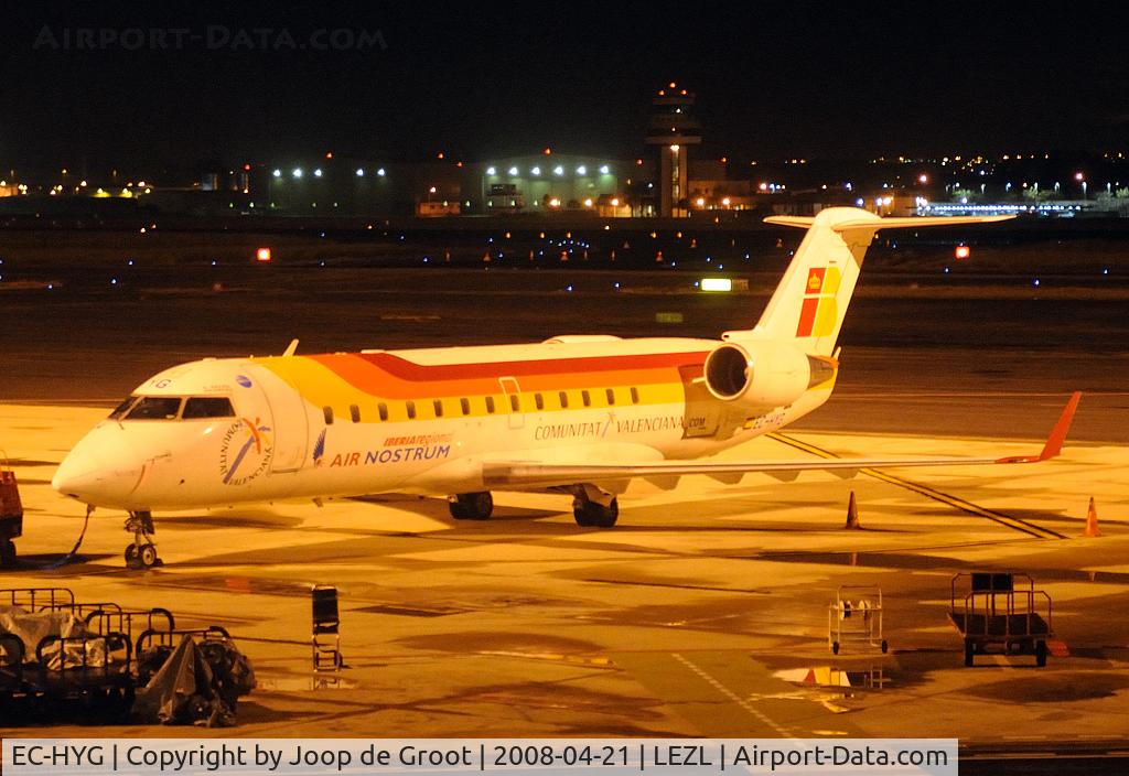 EC-HYG, 2001 Bombardier CRJ-200ER (CL-600-2B19) C/N 7529, Seen during a very early morning visit to Seville.