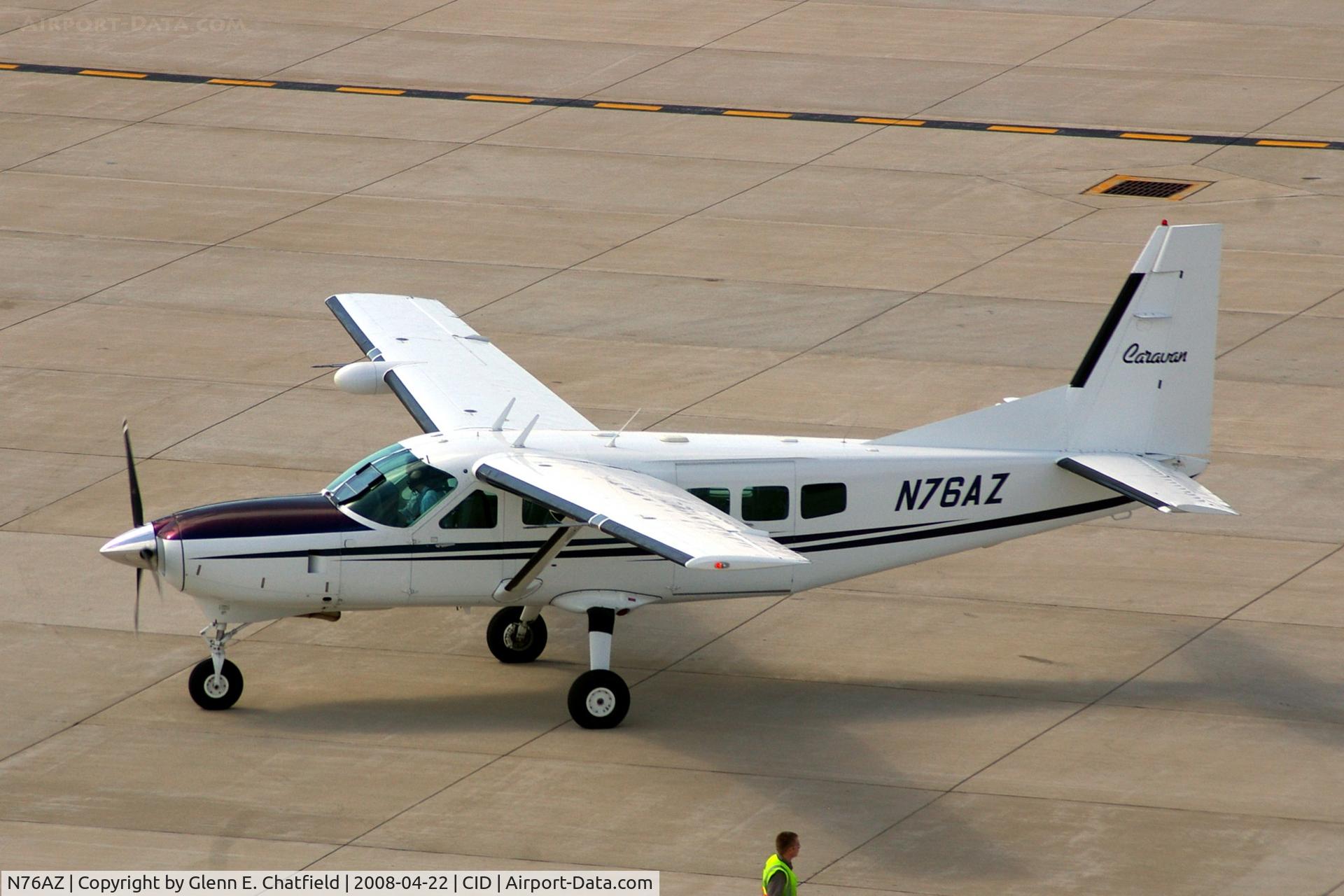 N76AZ, 1988 Cessna 208 C/N 20800139, Taxiing from the Landmark ramp to Runway 13